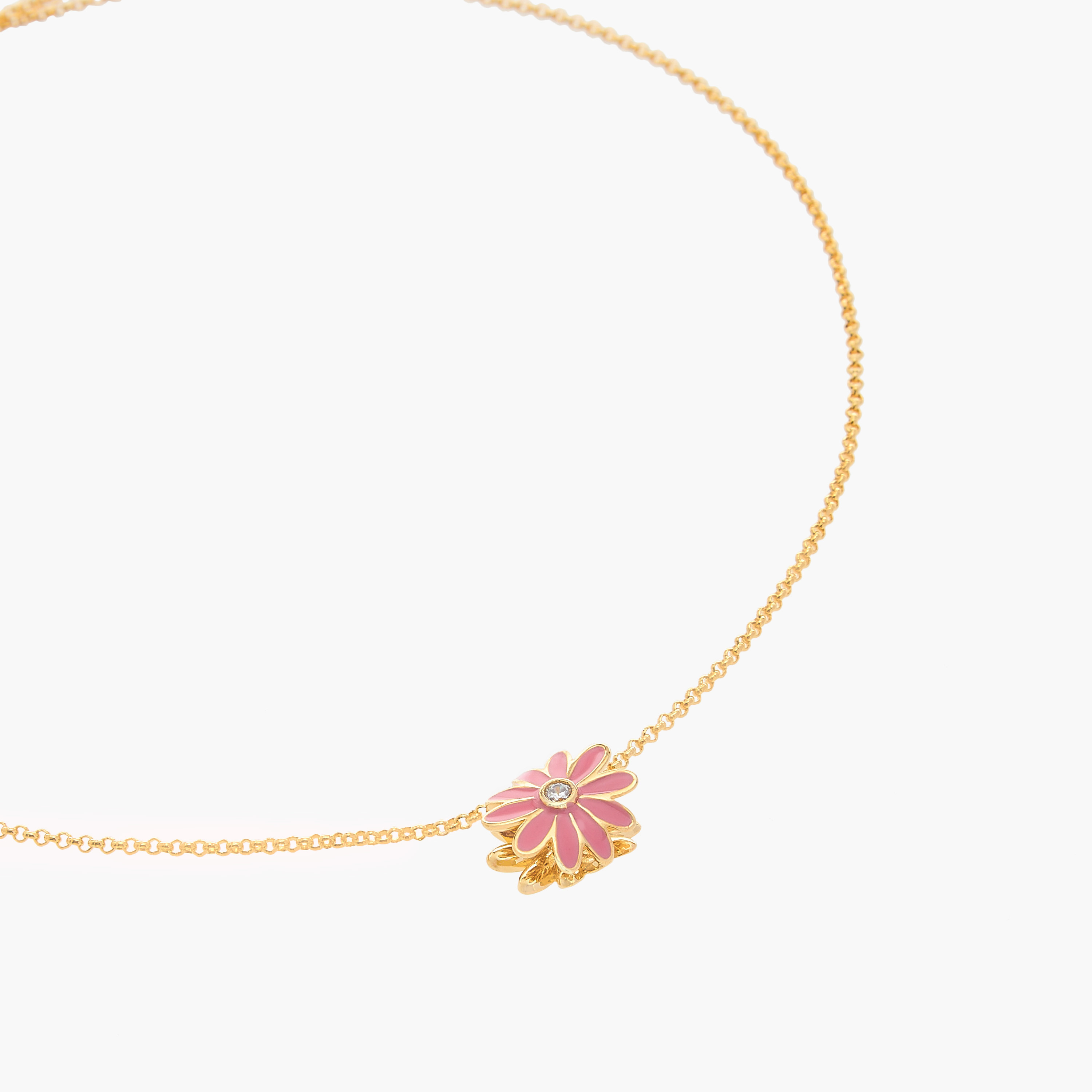 Charmz Floral Pendant Necklace with Lobster Clasp Closure-girls-accessories-jewellery-image-2
