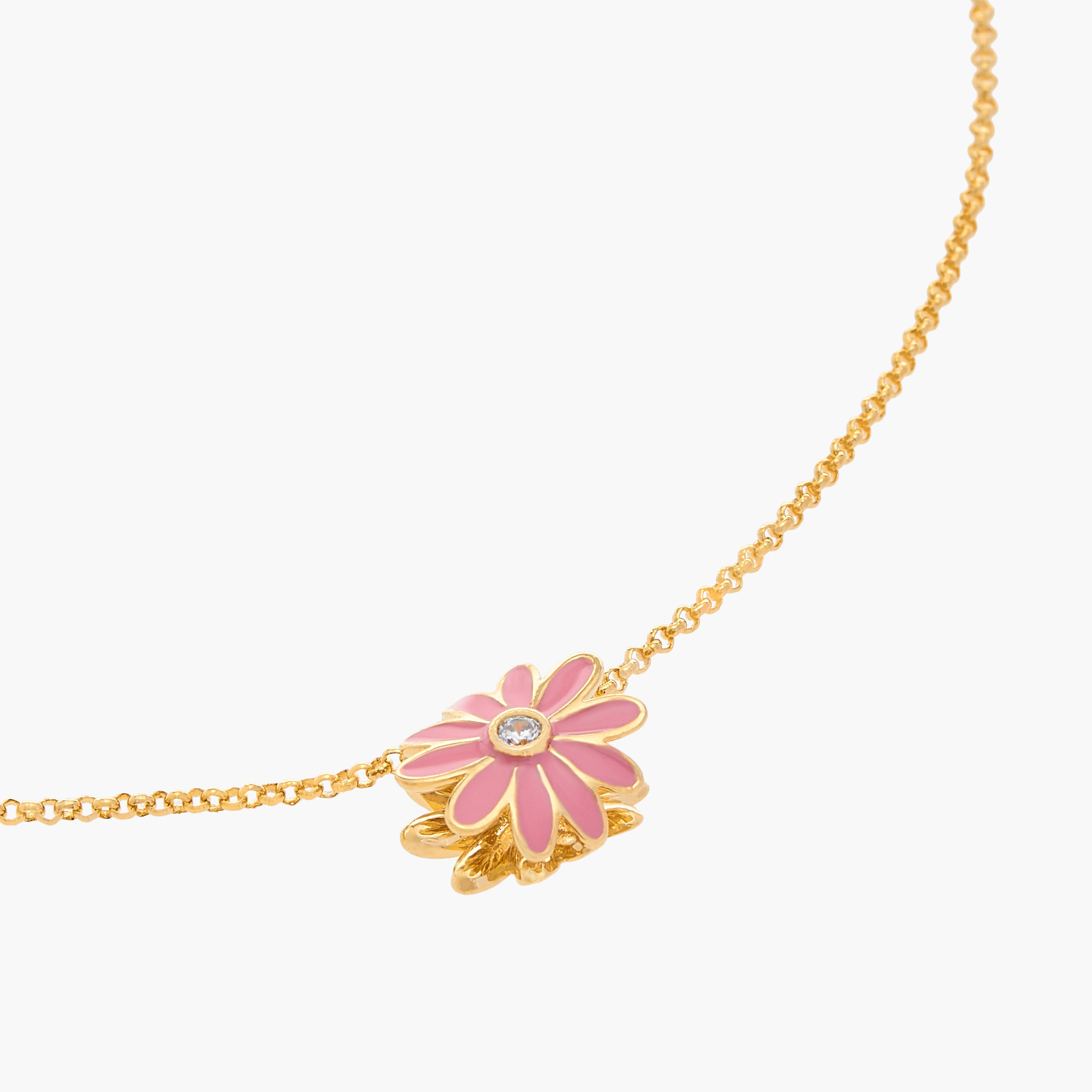 Charmz Floral Pendant Necklace with Lobster Clasp Closure-girls-accessories-jewellery-image-4
