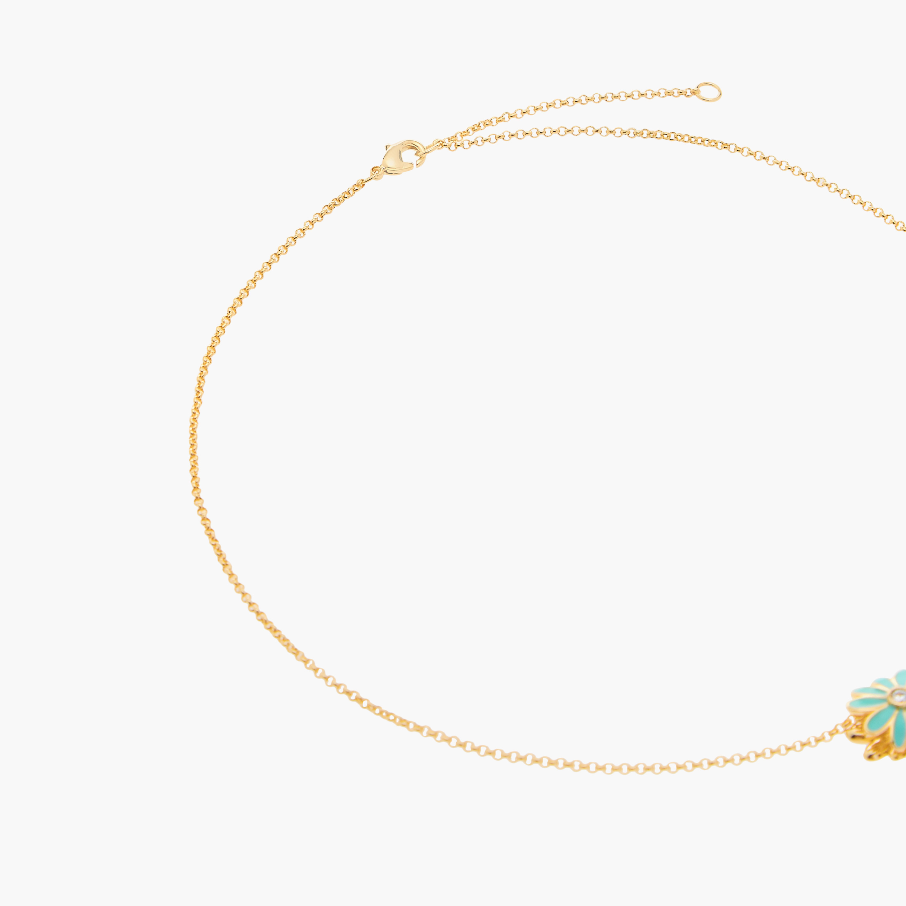 Charmz Floral Pendant Necklace with Lobster Clasp Closure-girls-accessories-jewellery-image-2