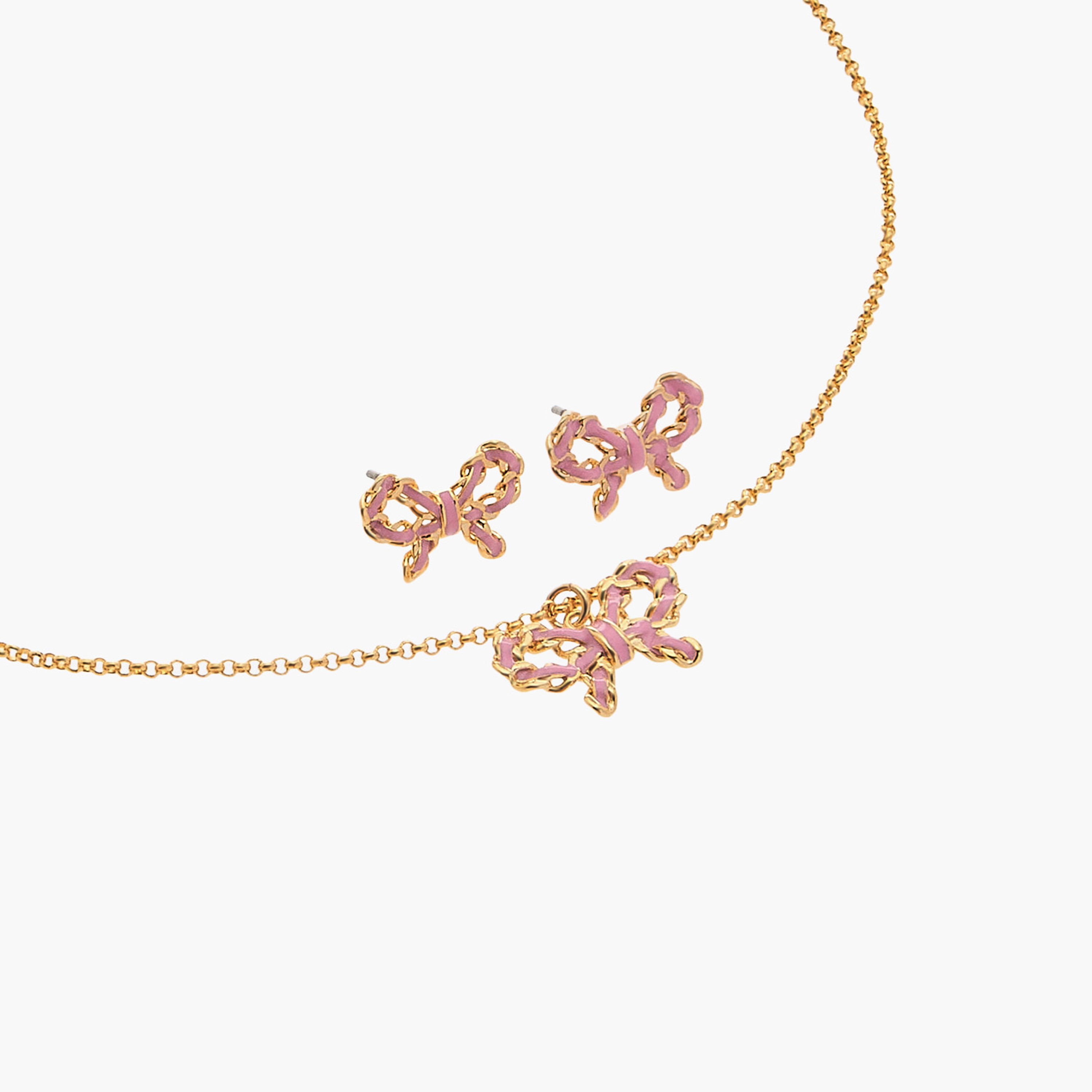 Charmz Bow Pendant Necklace and Earrings Set-girls-accessories-jewellery-image-3
