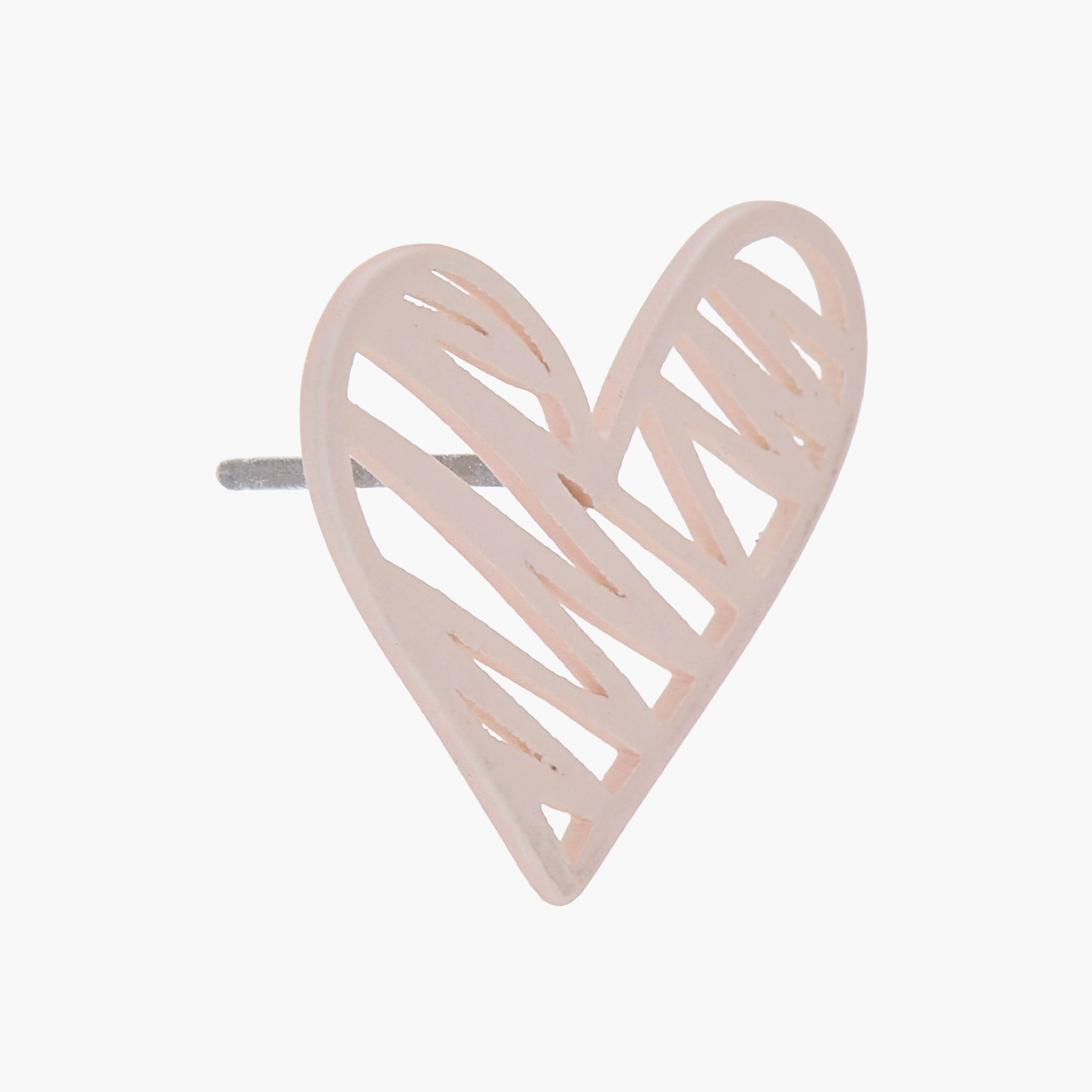 Charmz Heart Pattern Stud Earrings with Pushback Closure-girls-accessories-jewellery-image-2