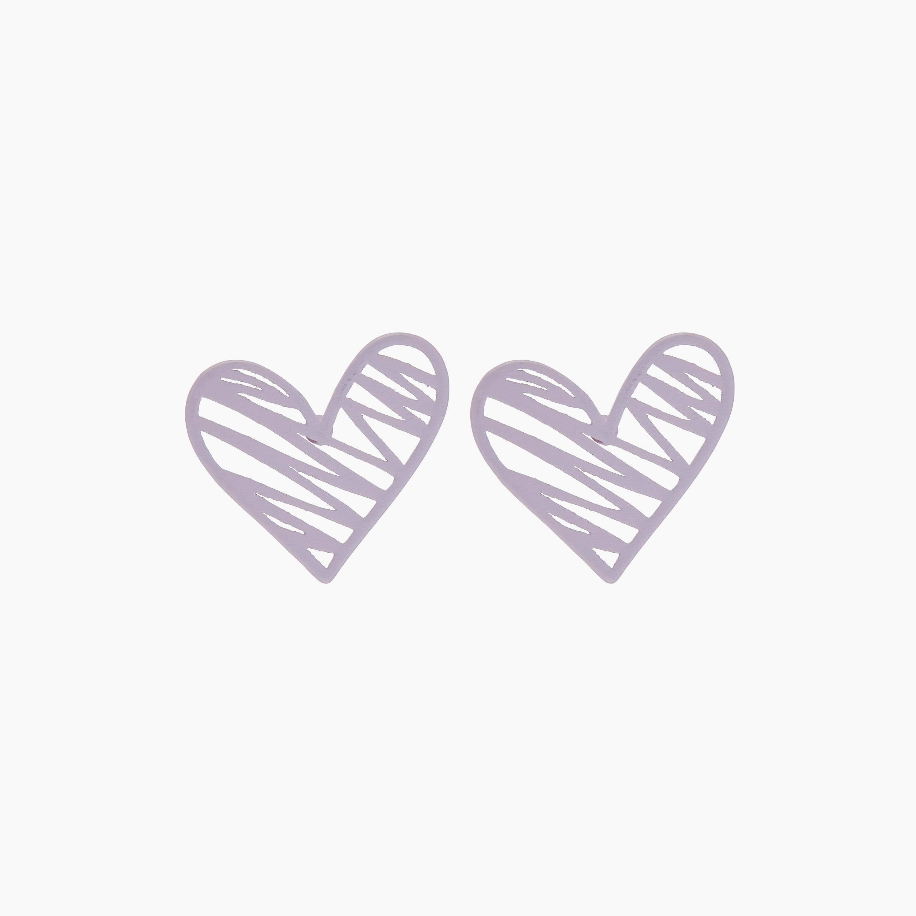 Charmz Heart Pattern Stud Earrings with Pushback Closure-girls-accessories-jewellery-image-1