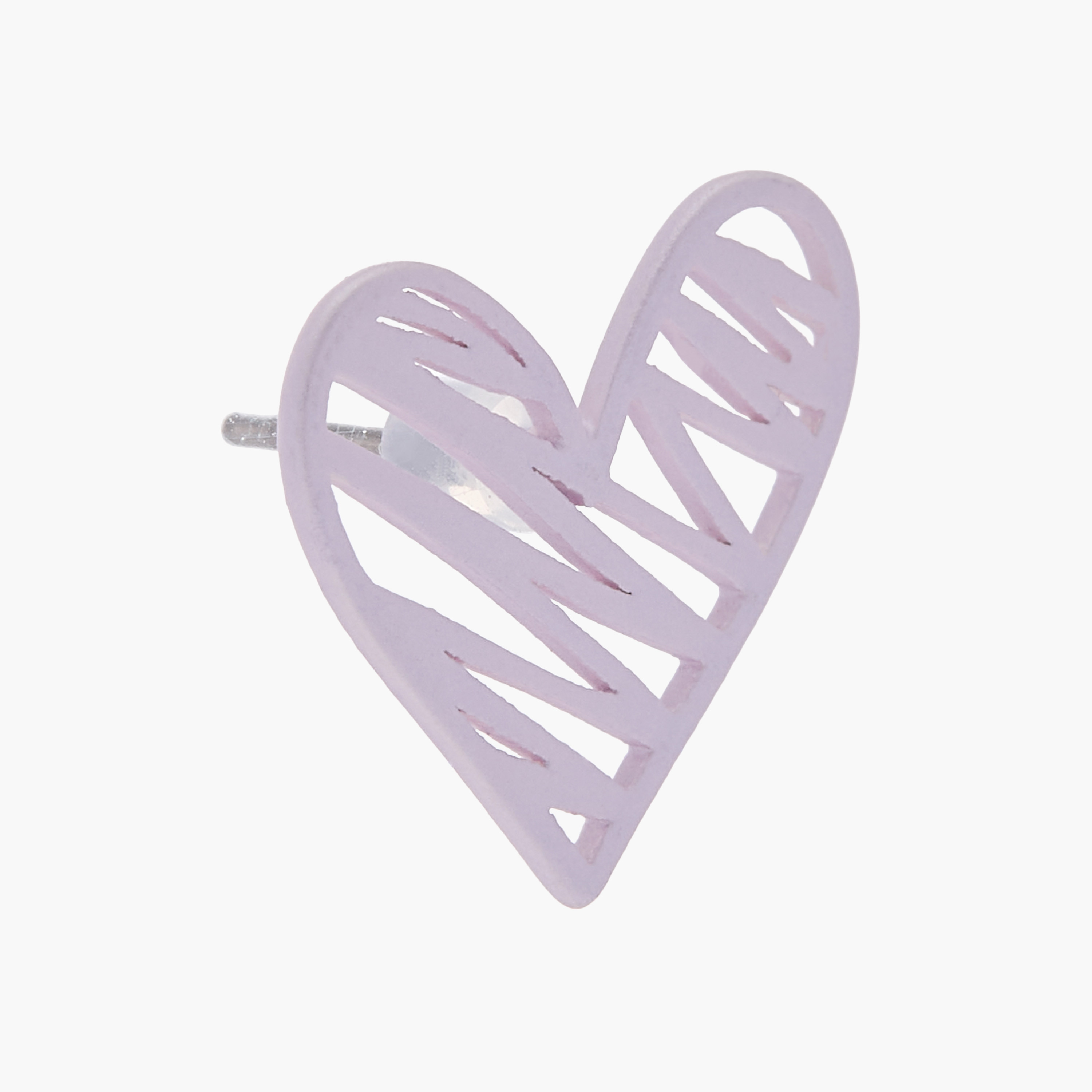 Charmz Heart Pattern Stud Earrings with Pushback Closure-girls-accessories-jewellery-image-2