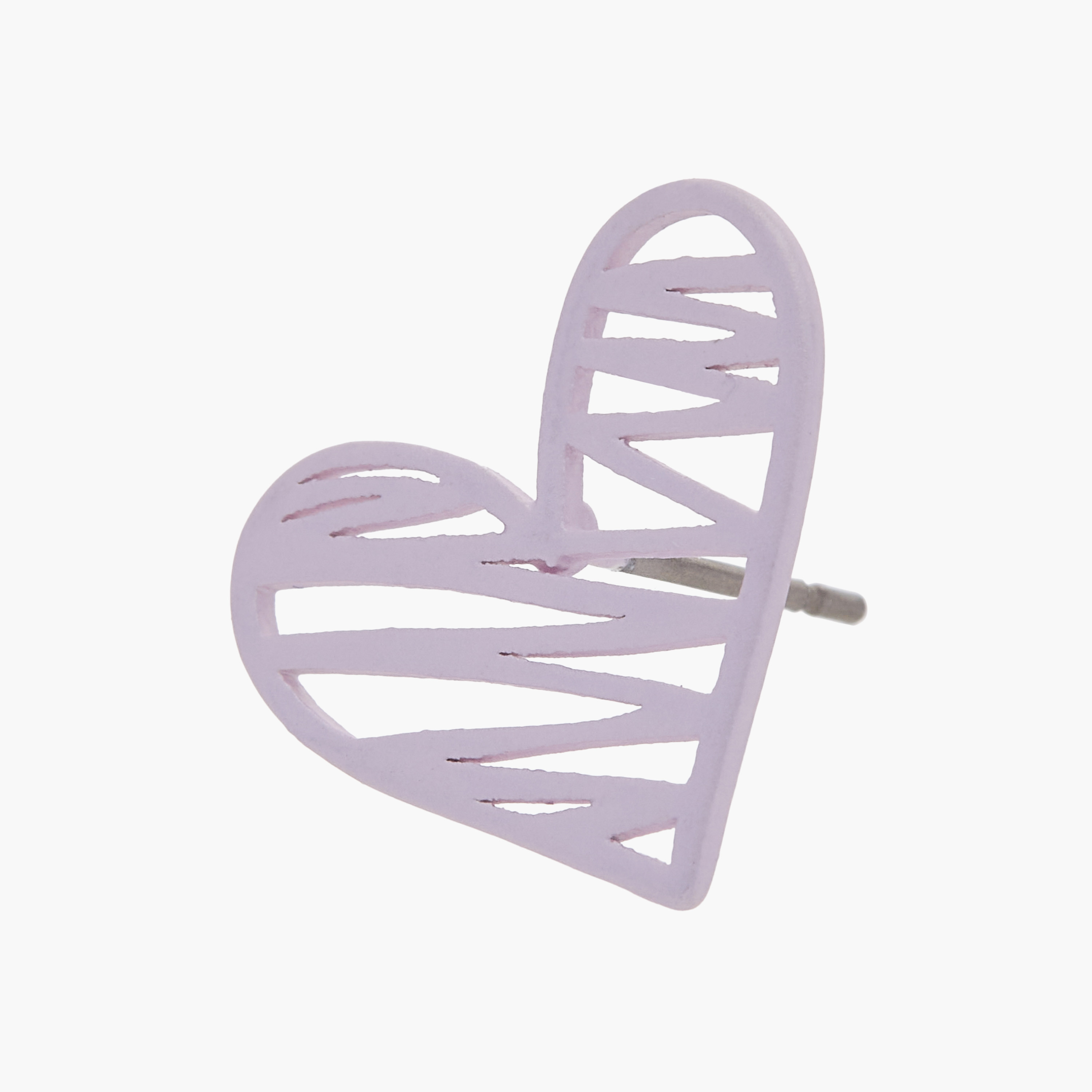 Charmz Heart Pattern Stud Earrings with Pushback Closure-girls-accessories-jewellery-image-3
