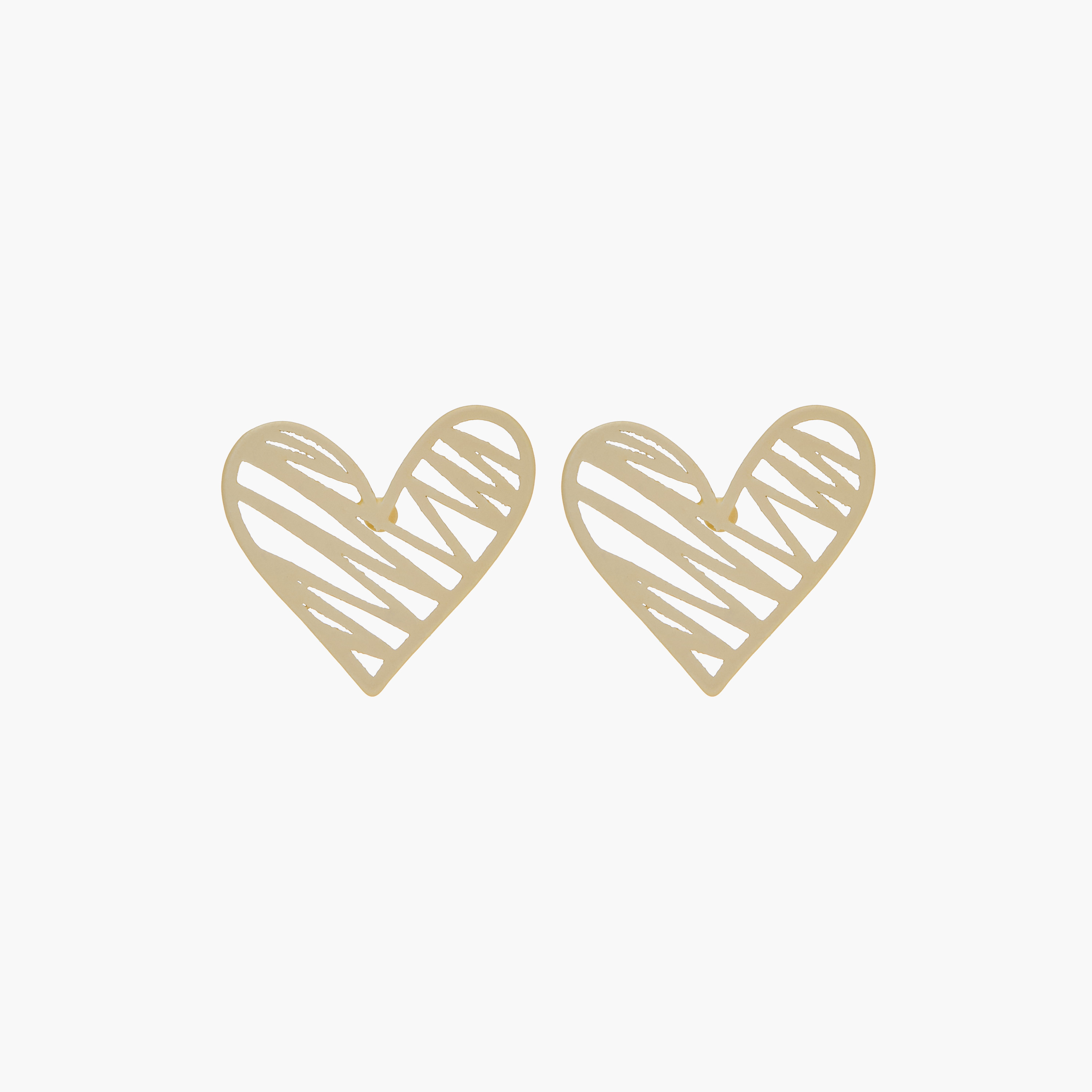 Charmz Heart Pattern Stud Earrings with Pushback Closure-girls-accessories-jewellery-image-1