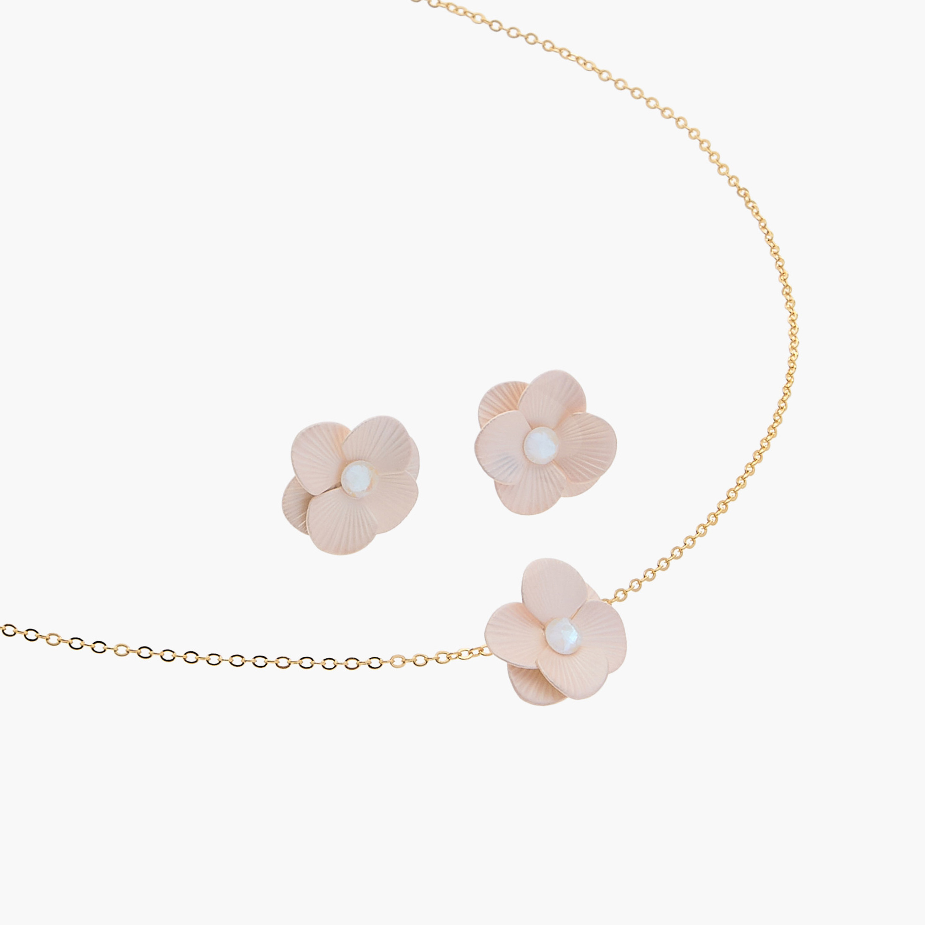 طقم حلق وعقد بدلاية زهرية من تشارمز-girls-accessories-jewellery-image-3