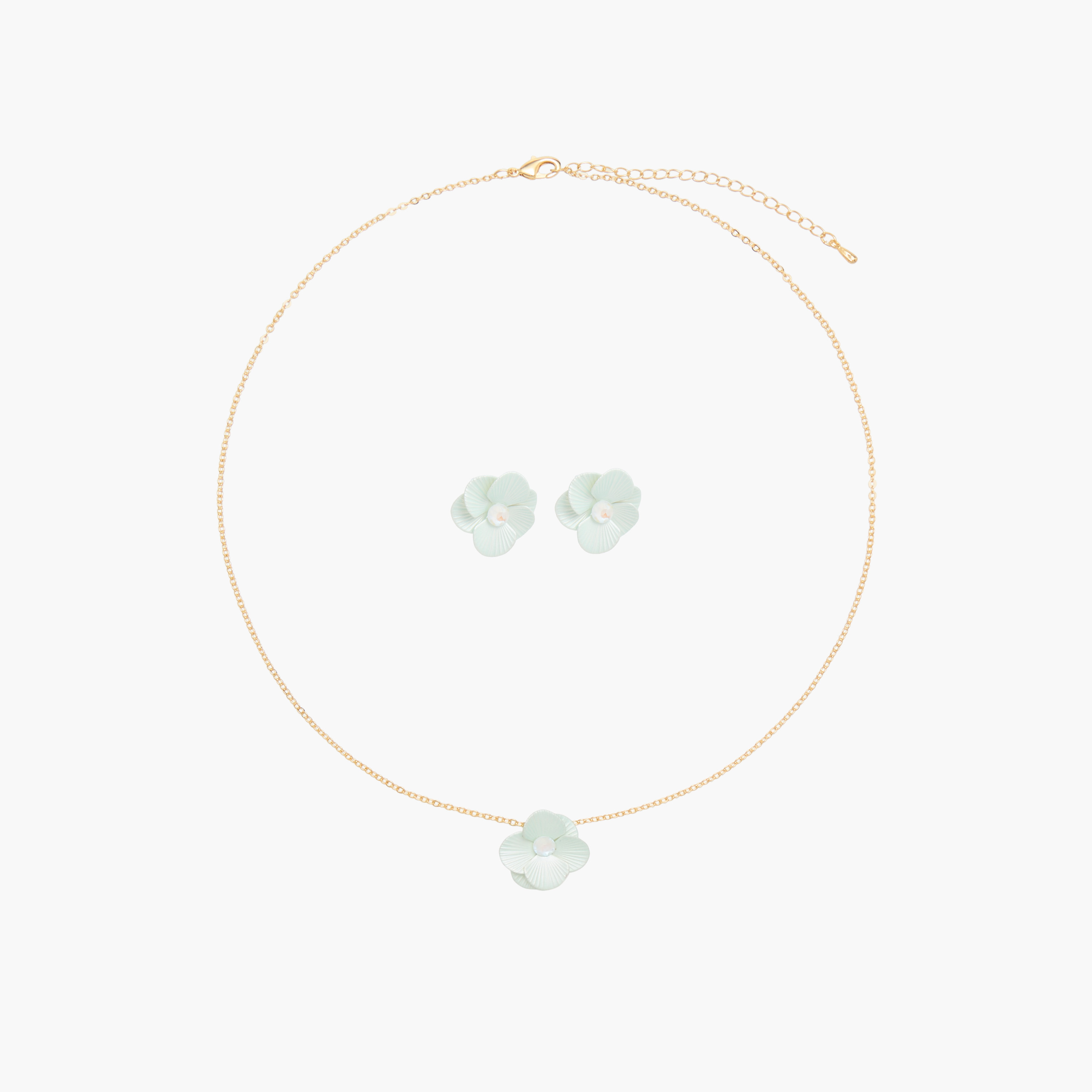 Charmz Flower Pendant Necklace and Earrings Set-girls-accessories-jewellery-image-1