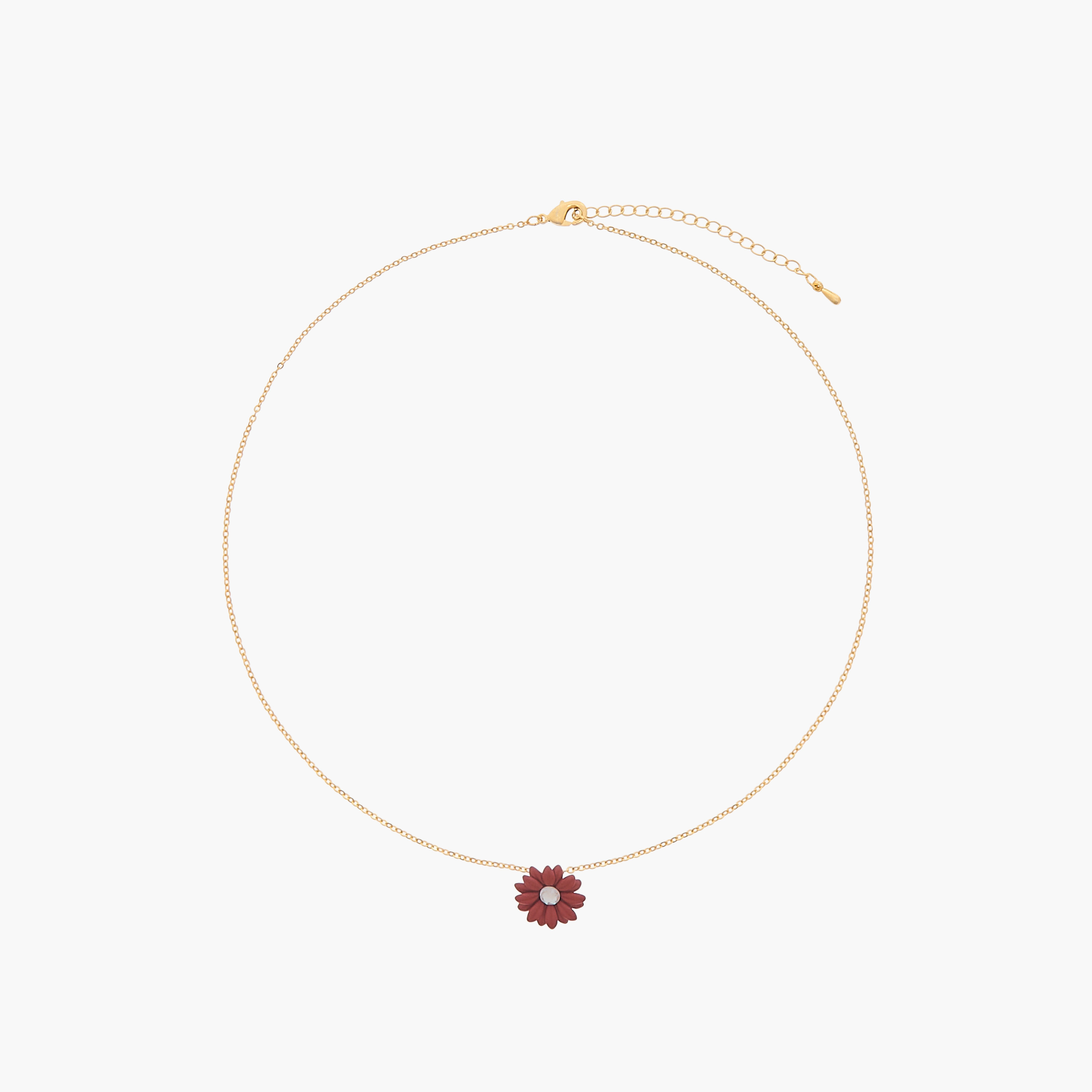 Charmz Flower Pendant Necklace with Lobster Clasp Closure-girls-accessories-jewellery-image-1