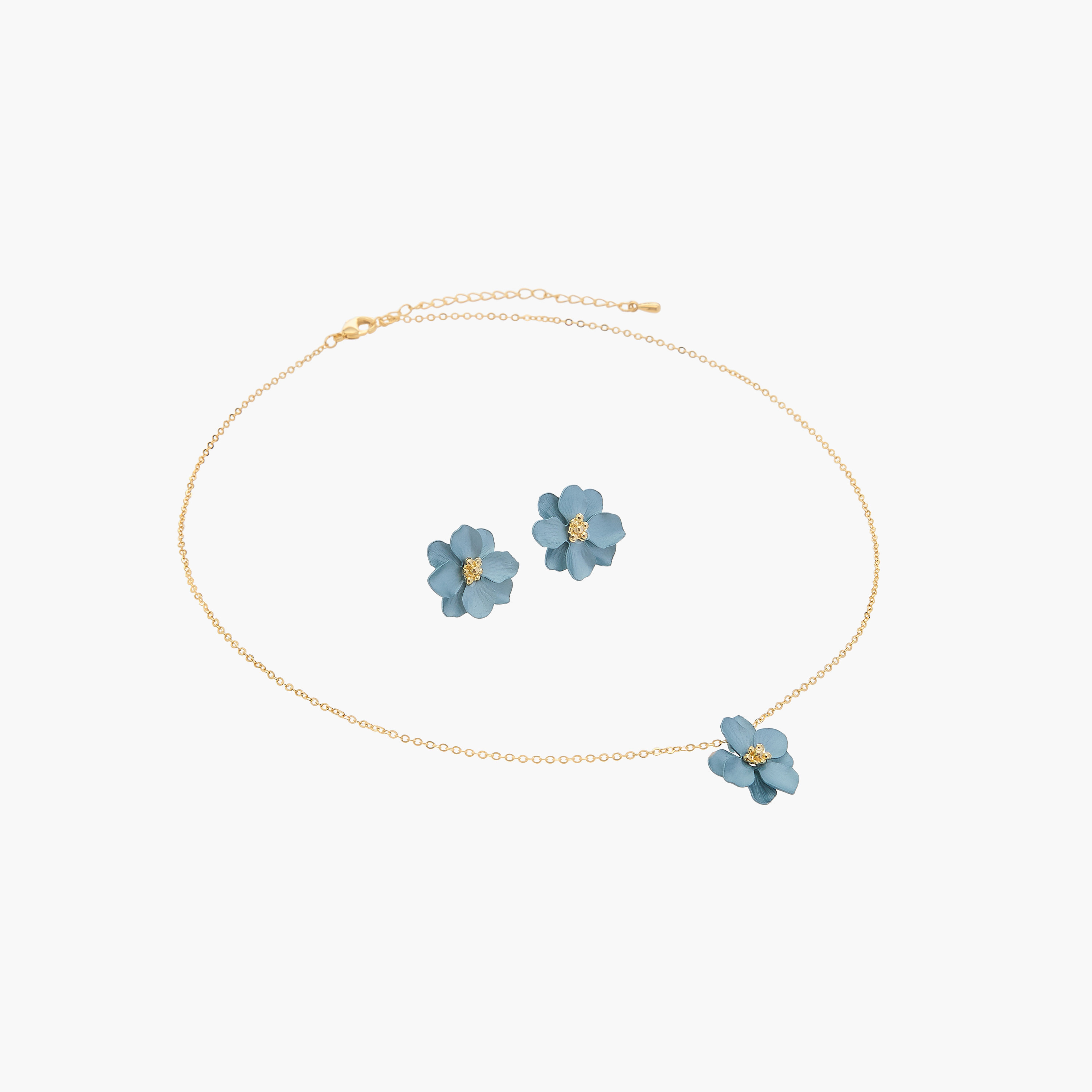 Charmz Flower Pendant Necklace and Earrings Set-girls-accessories-jewellery-image-4