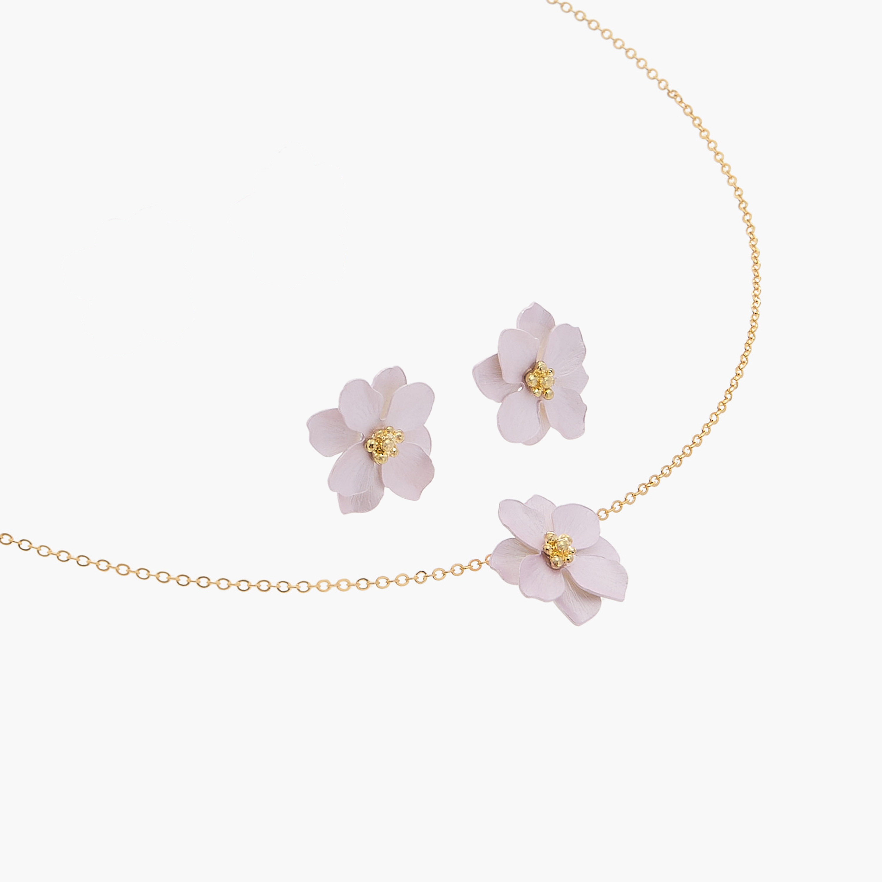 Charmz Flower Pendant Necklace and Earrings Set-girls-accessories-jewellery-image-3