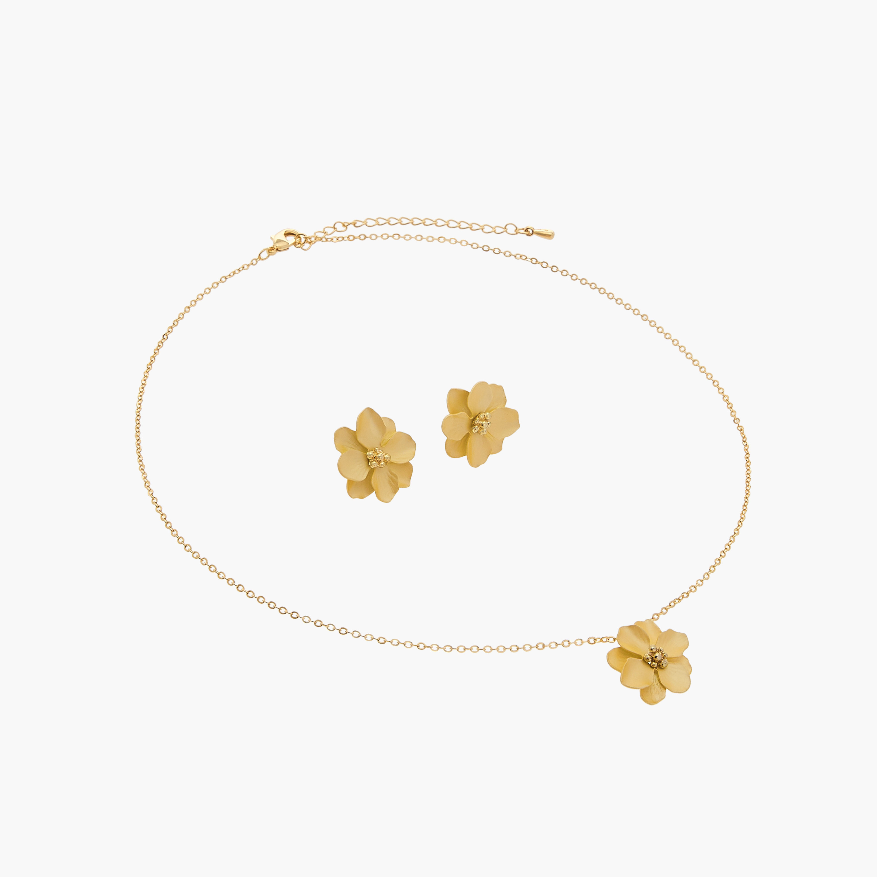 طقم حلق وعقد بدلاية زهرية من تشارمز-girls-accessories-jewellery-image-3