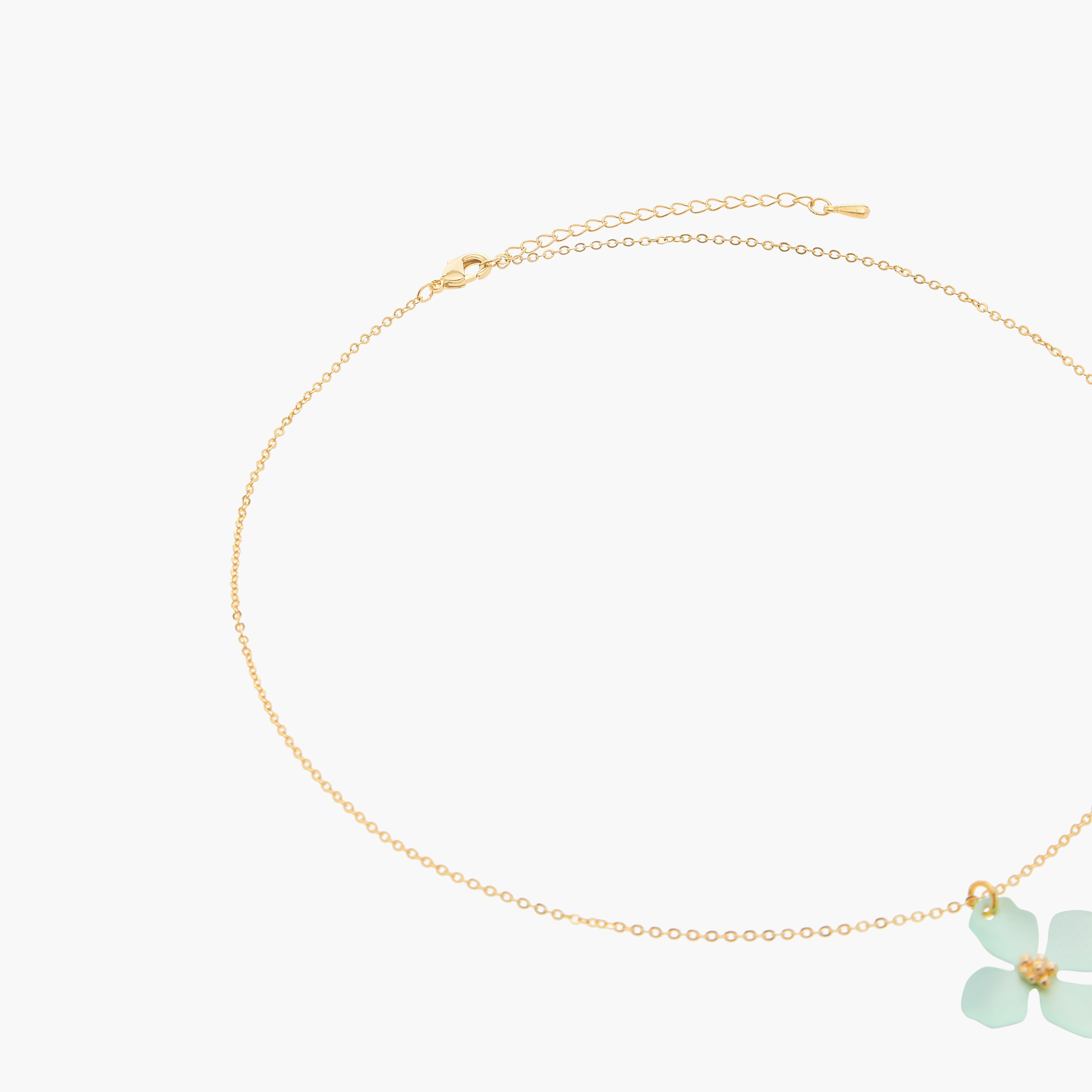 Charmz Floral Pendant Chain Necklace with Lobster Clasp Closure-girls-accessories-jewellery-image-3