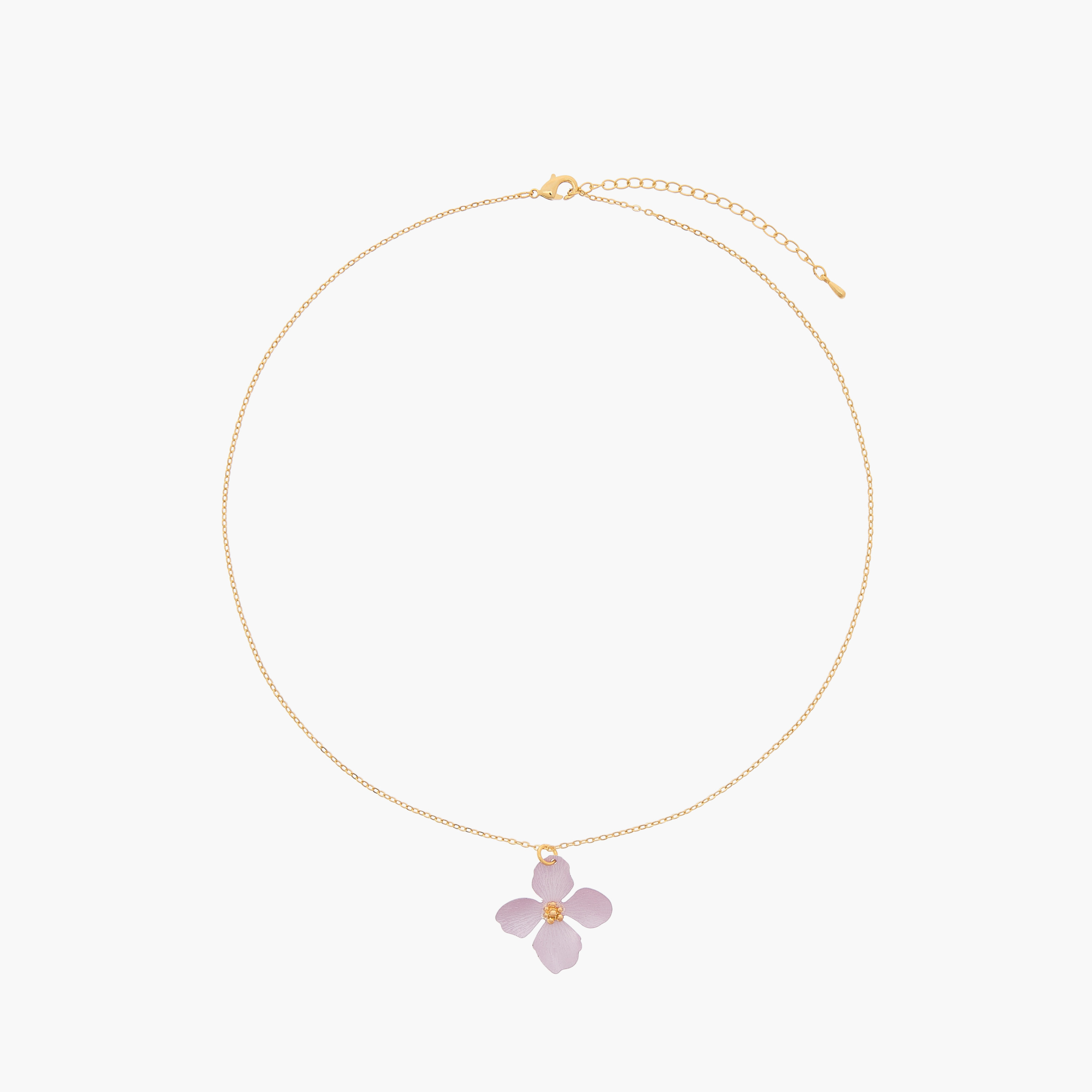 Charmz Floral Pendant Chain Necklace with Lobster Clasp Closure-girls-accessories-jewellery-image-1