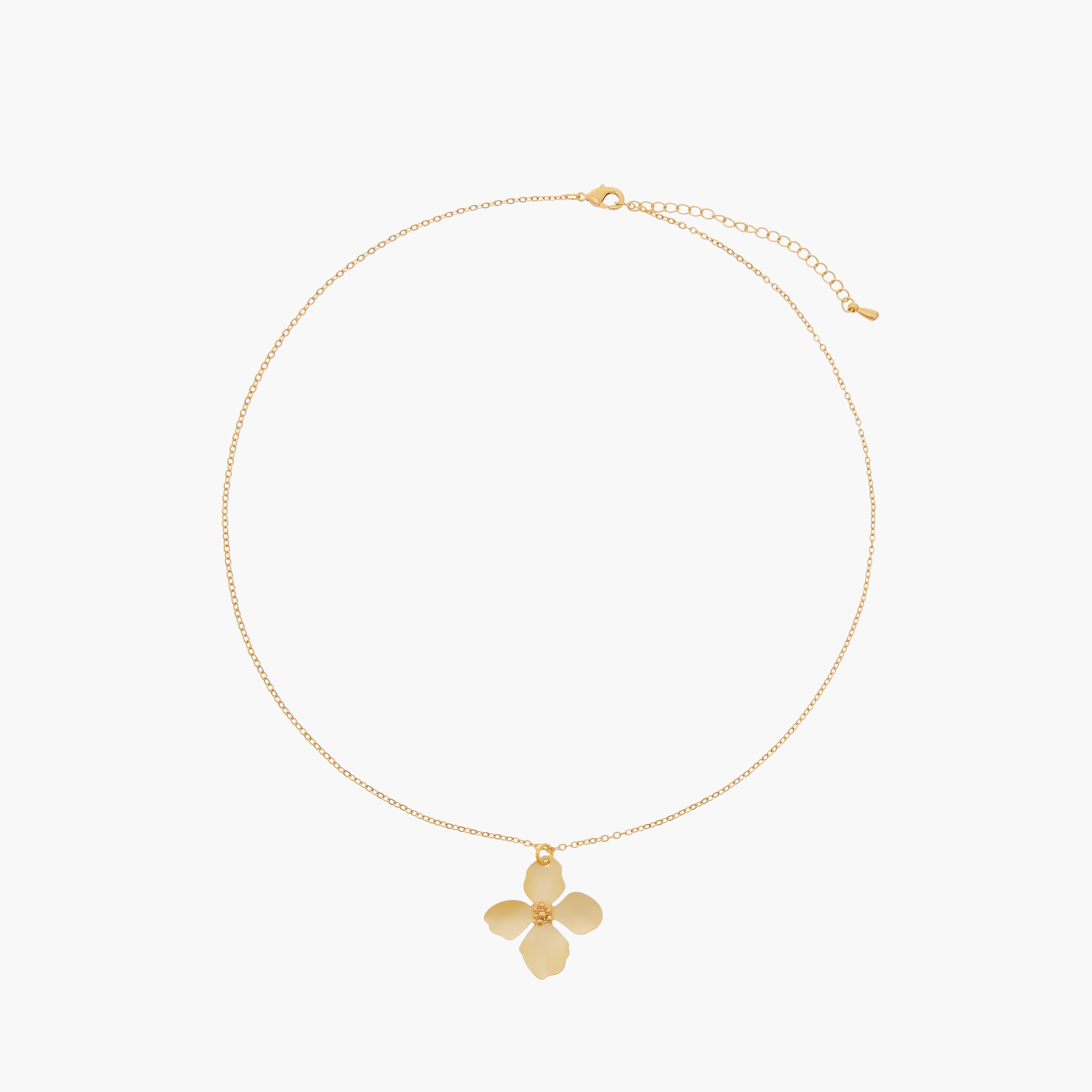 Charmz Floral Pendant Chain Necklace with Lobster Clasp Closure-girls-accessories-jewellery-image-1