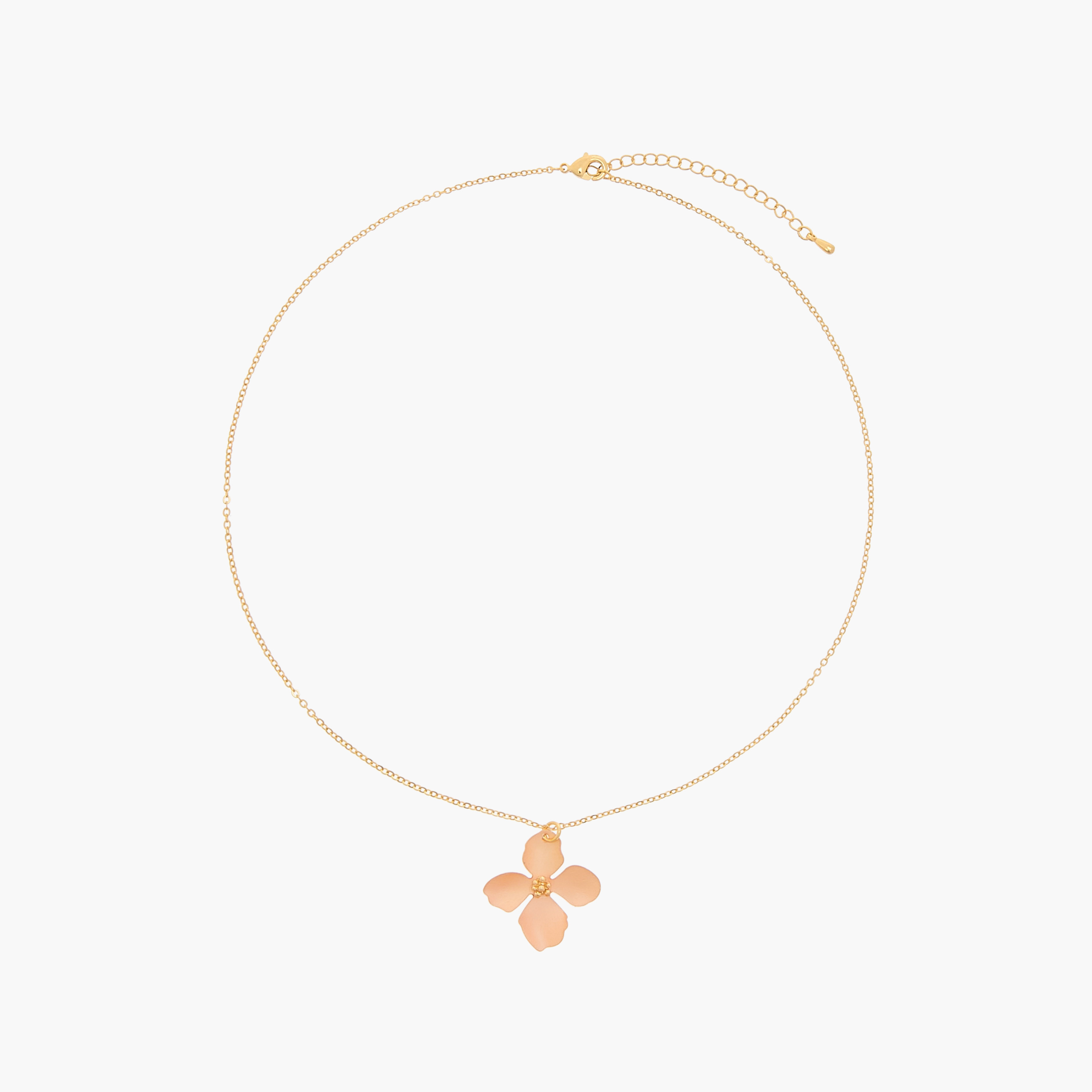 Charmz Floral Pendant Chain Necklace with Lobster Clasp Closure-girls-accessories-jewellery-image-1