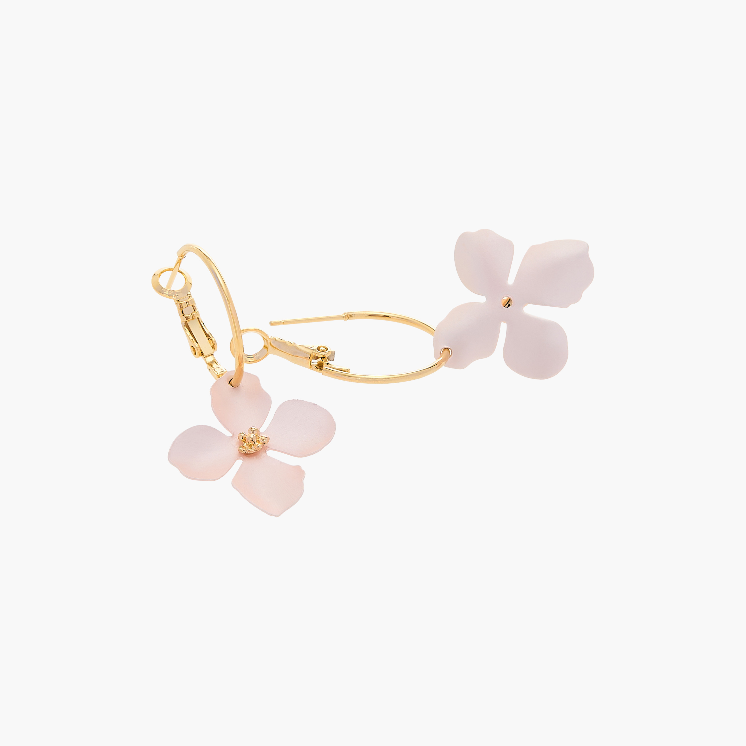 Charmz Floral Accent Hoop Earrings-girls-accessories-jewellery-image-3