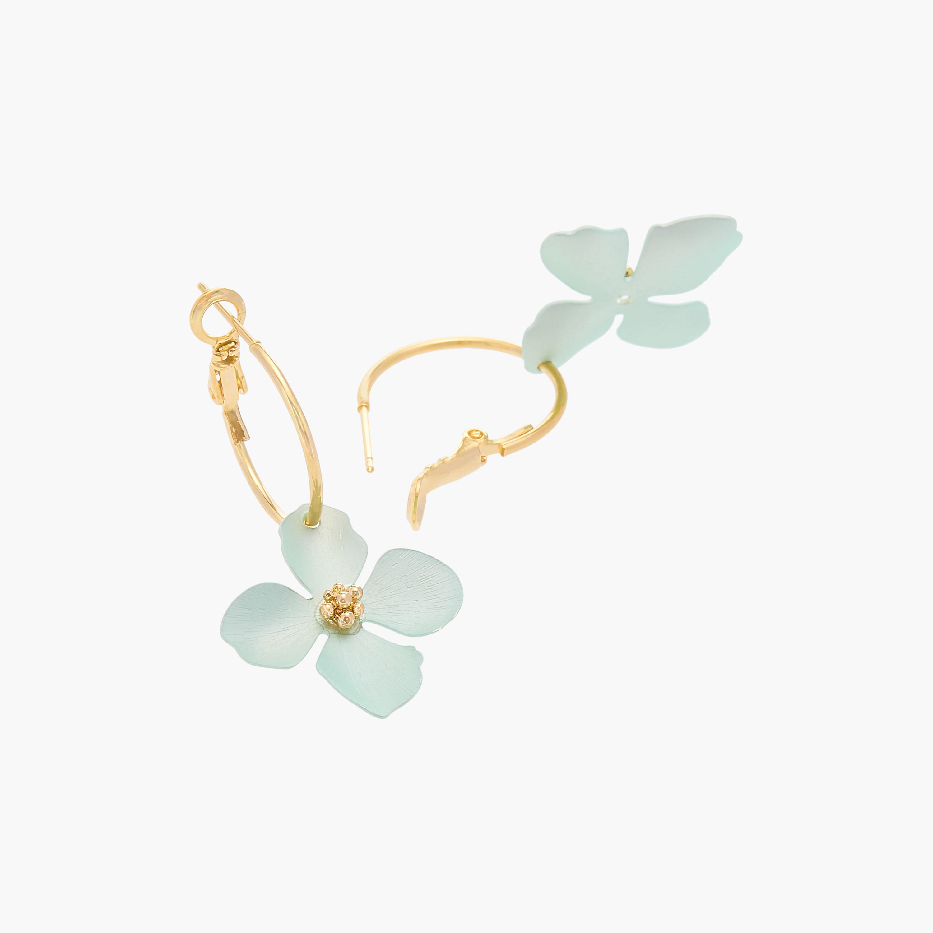 Charmz Floral Accent Hoop Earrings-girls-accessories-jewellery-image-3