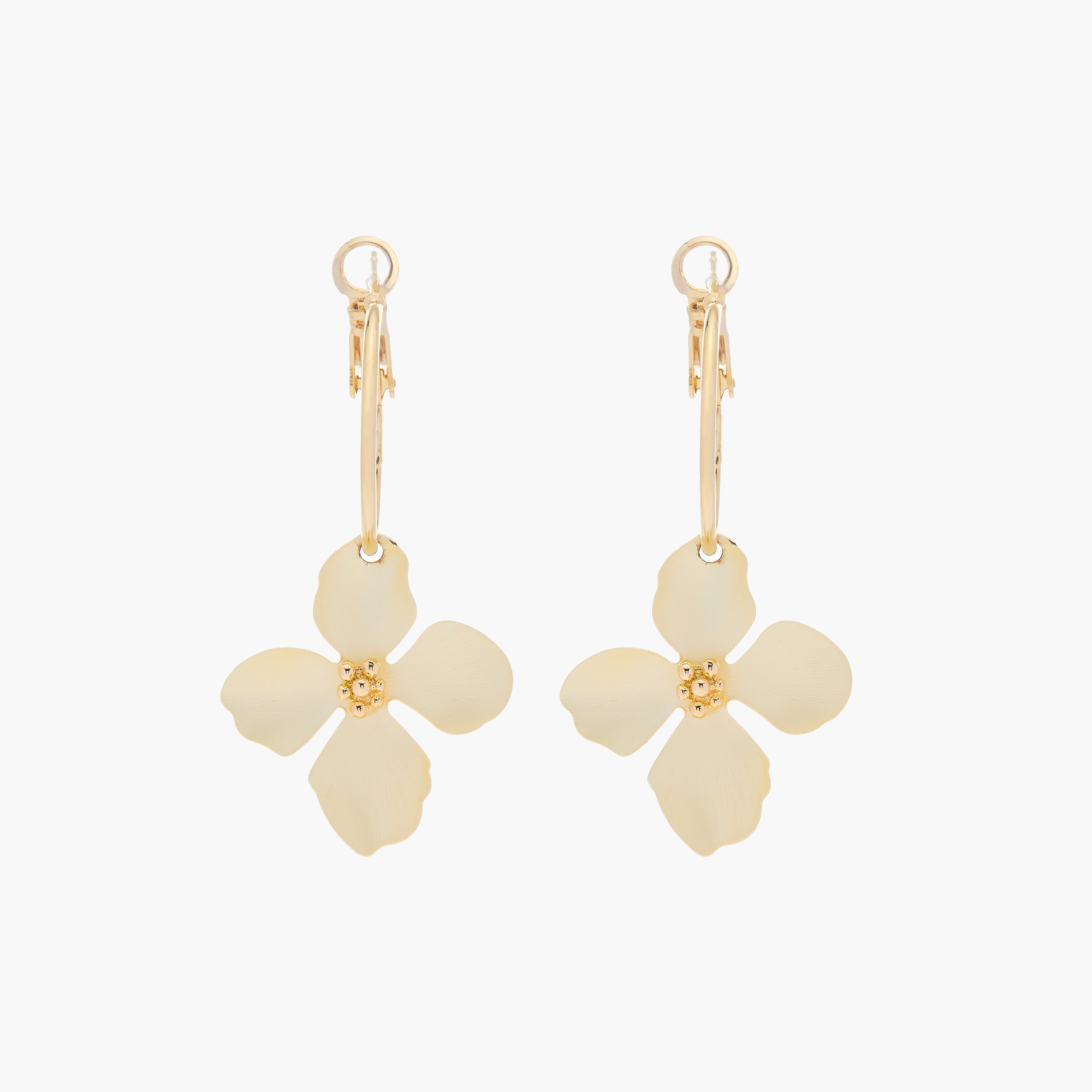 Charmz Floral Accent Hoop Earrings-girls-accessories-jewellery-image-1