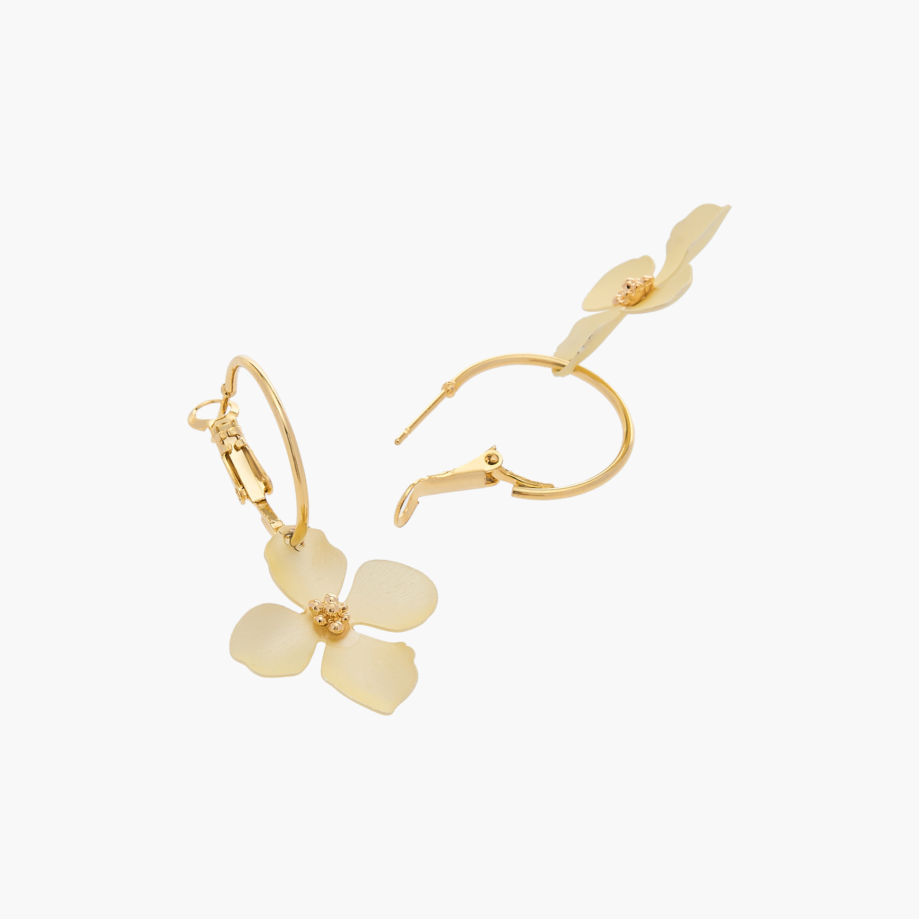 Charmz Floral Accent Hoop Earrings-girls-accessories-jewellery-image-4