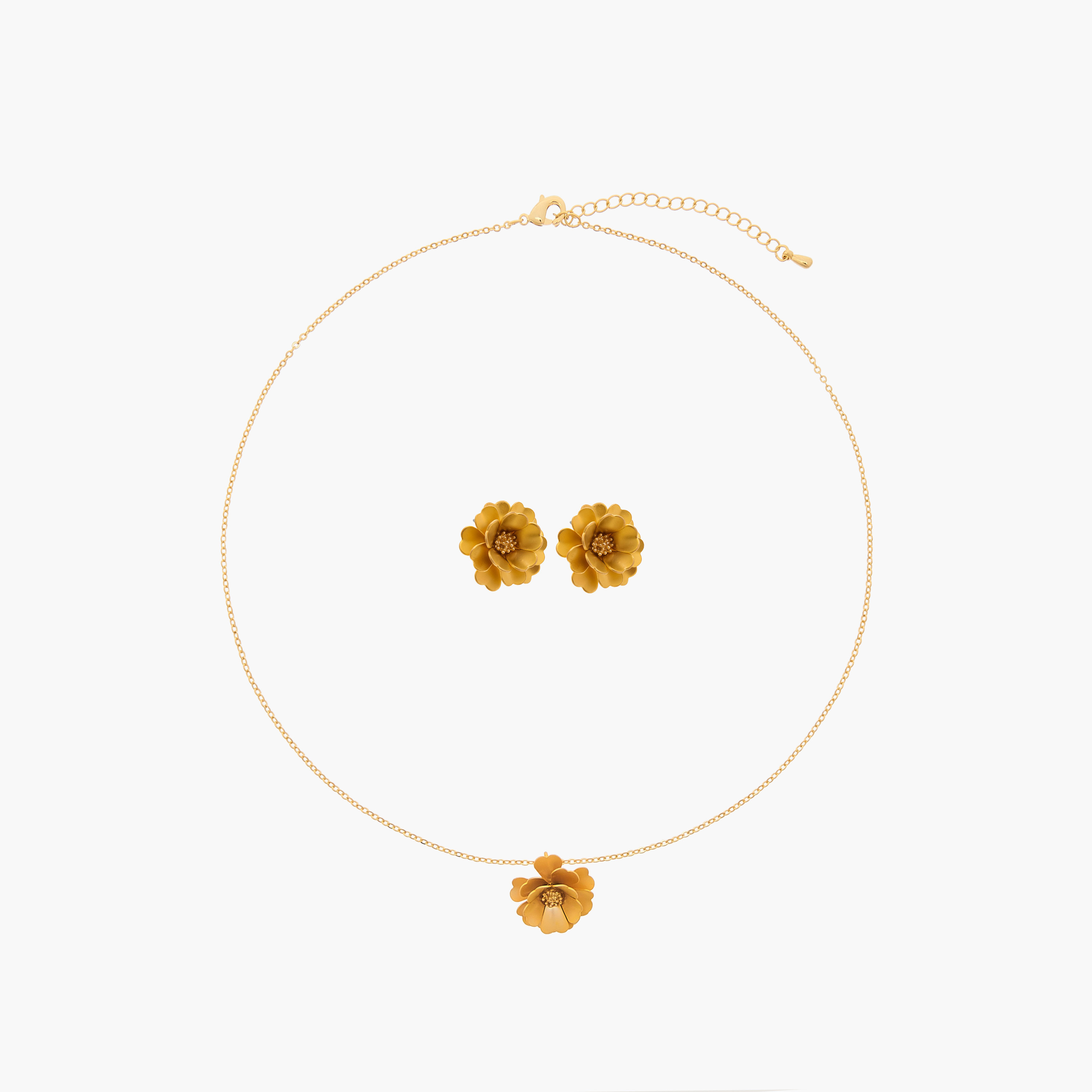Charmz Flower Pendant Necklace and Earrings Set-girls-accessories-jewellery-image-1