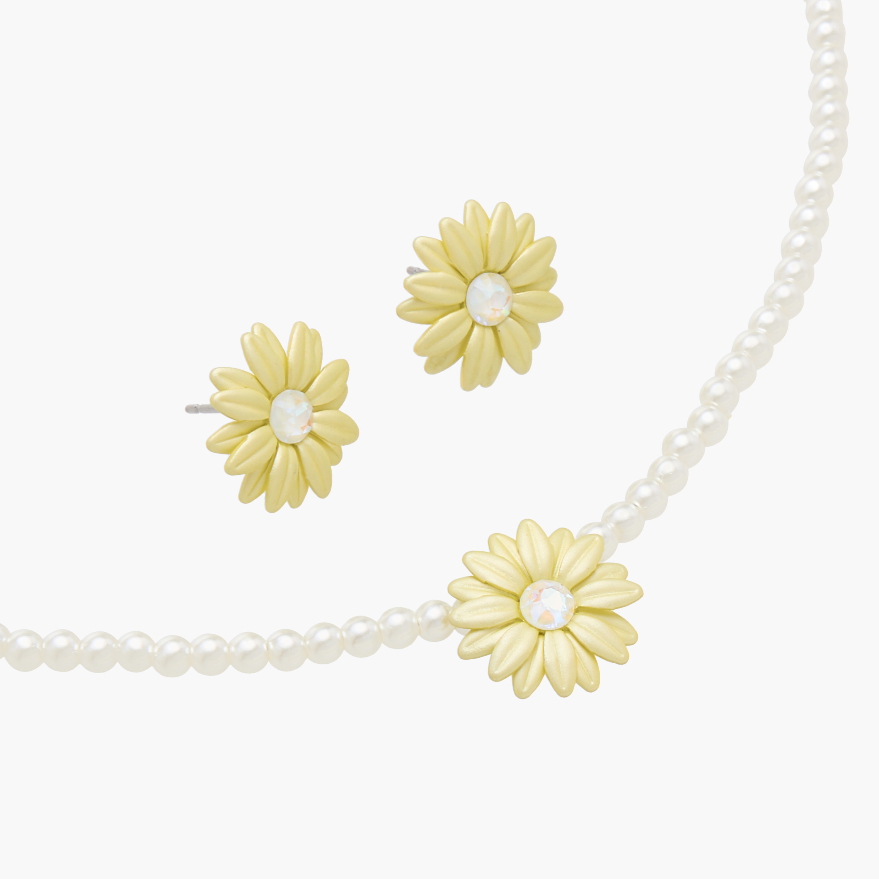 Charmz Floral Embellished Pendant Necklace and Earrings Set-girls-accessories-jewellery-image-3