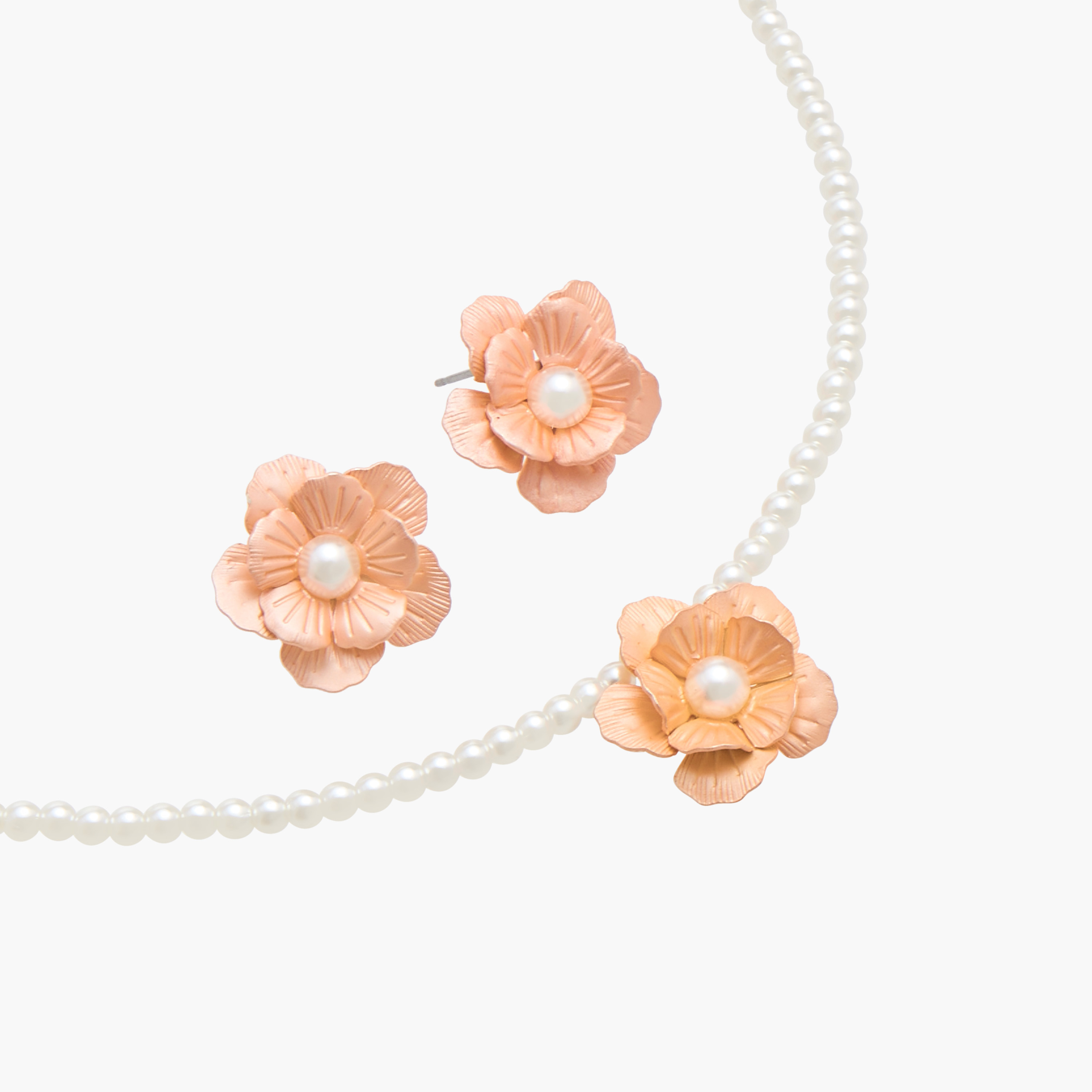 Charmz Floral Embellished Pendant Necklace and Earrings Set-girls-accessories-jewellery-image-3