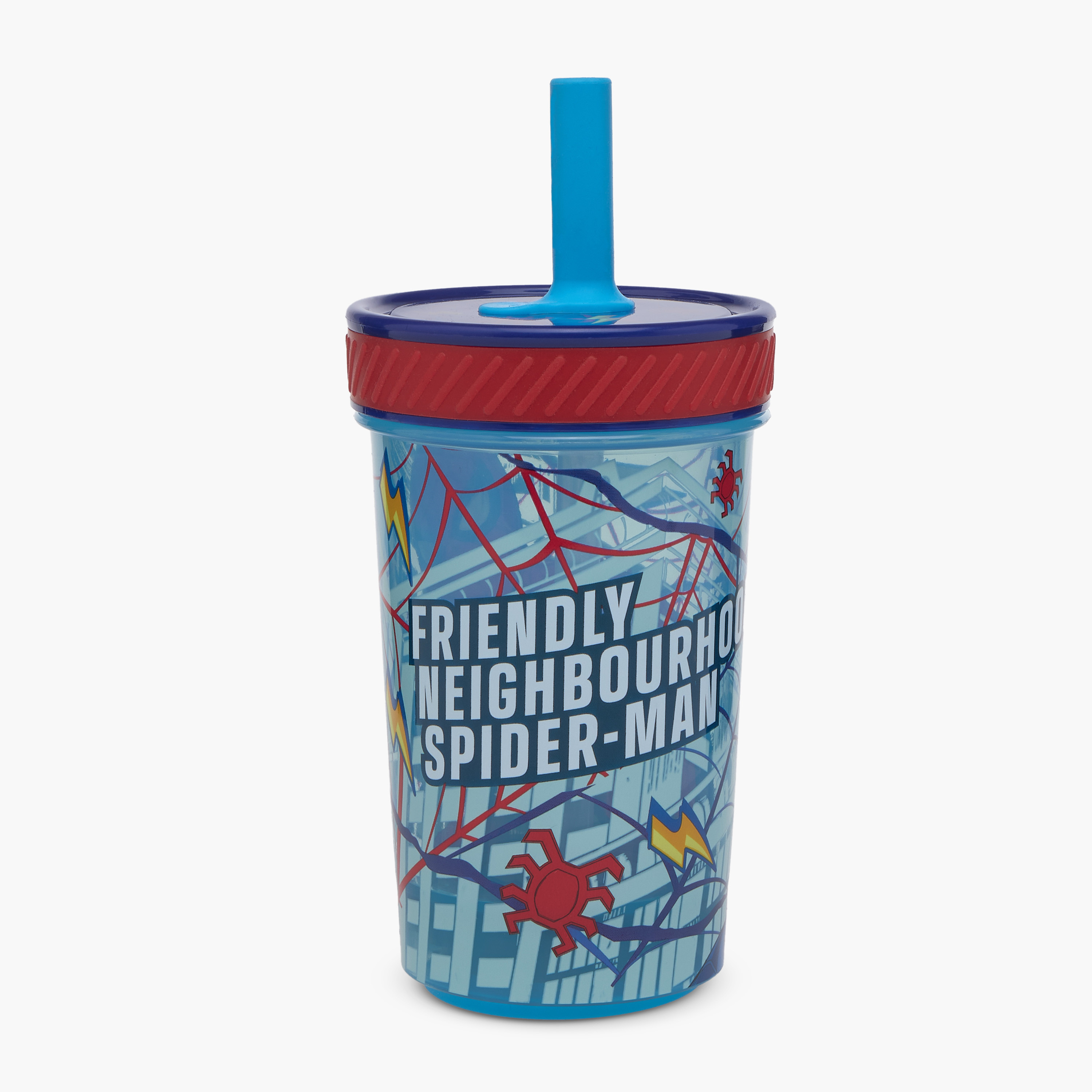 Disney Spider-Man Print Sipper Tumbler - 370 ml-baby-feeding-mealtimeessentials-image-1
