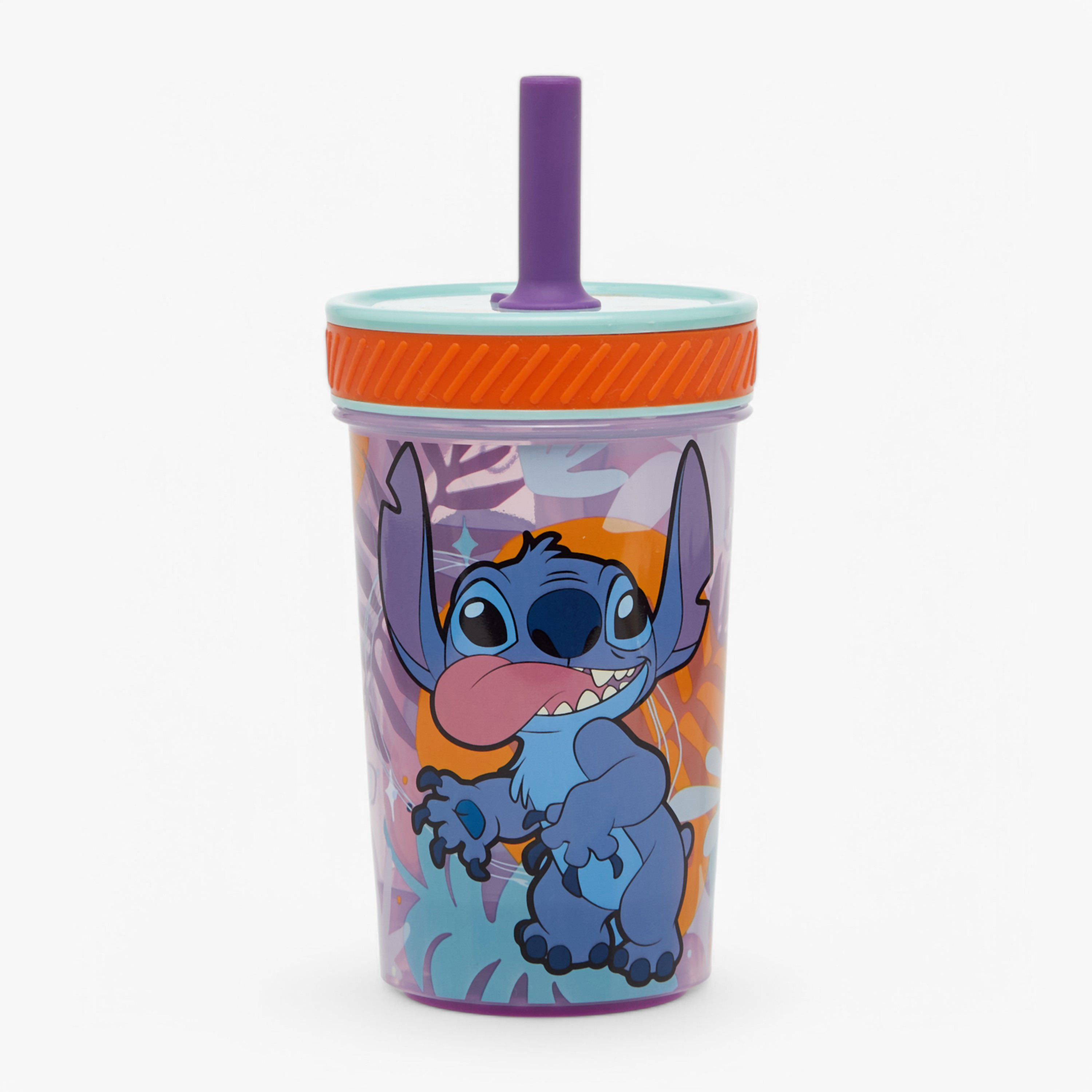 Disney Stitch Print Tumbler with Straw - 370 ml-baby-feeding-mealtimeessentials-image-1