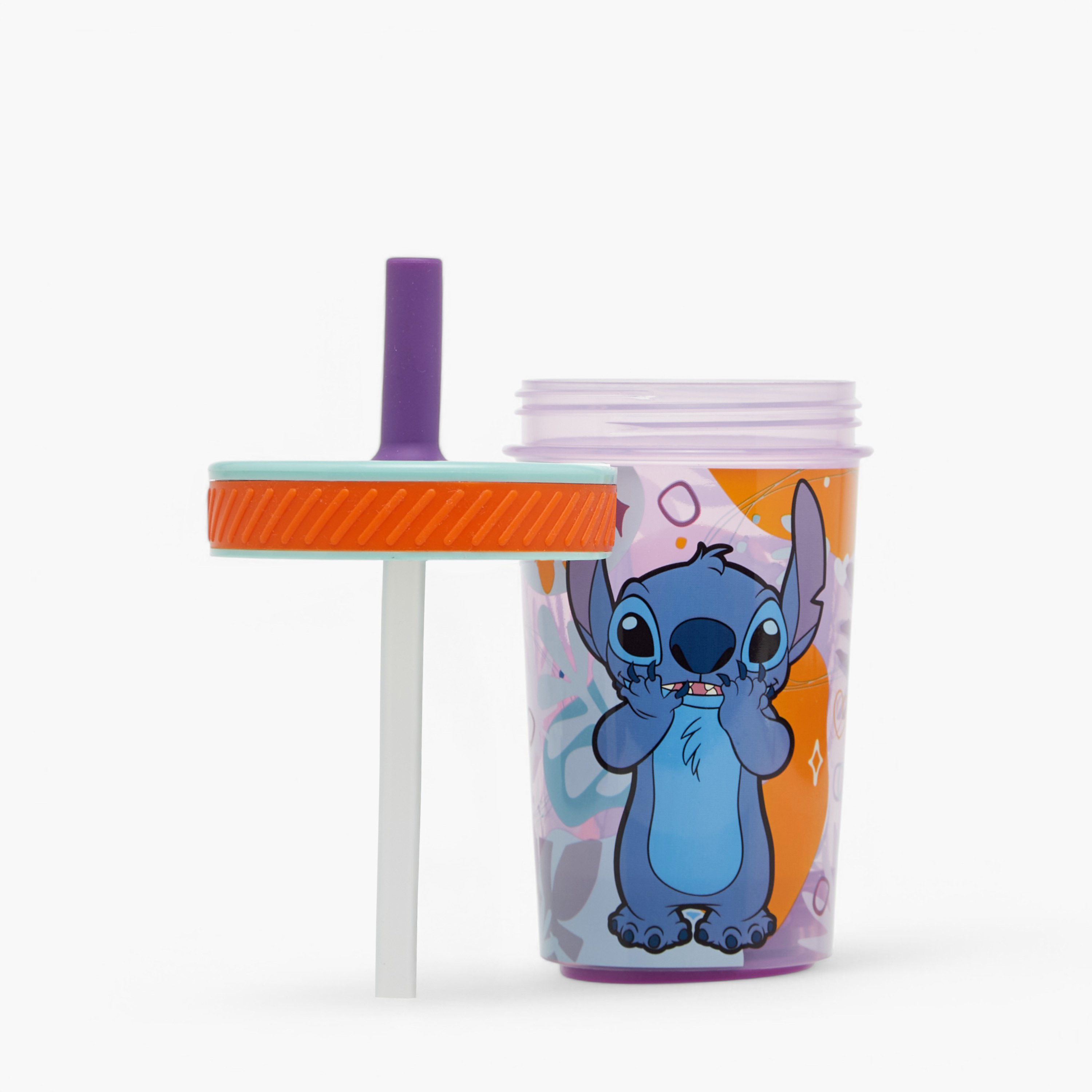 Disney Stitch Print Tumbler with Straw - 370 ml-baby-feeding-mealtimeessentials-image-2