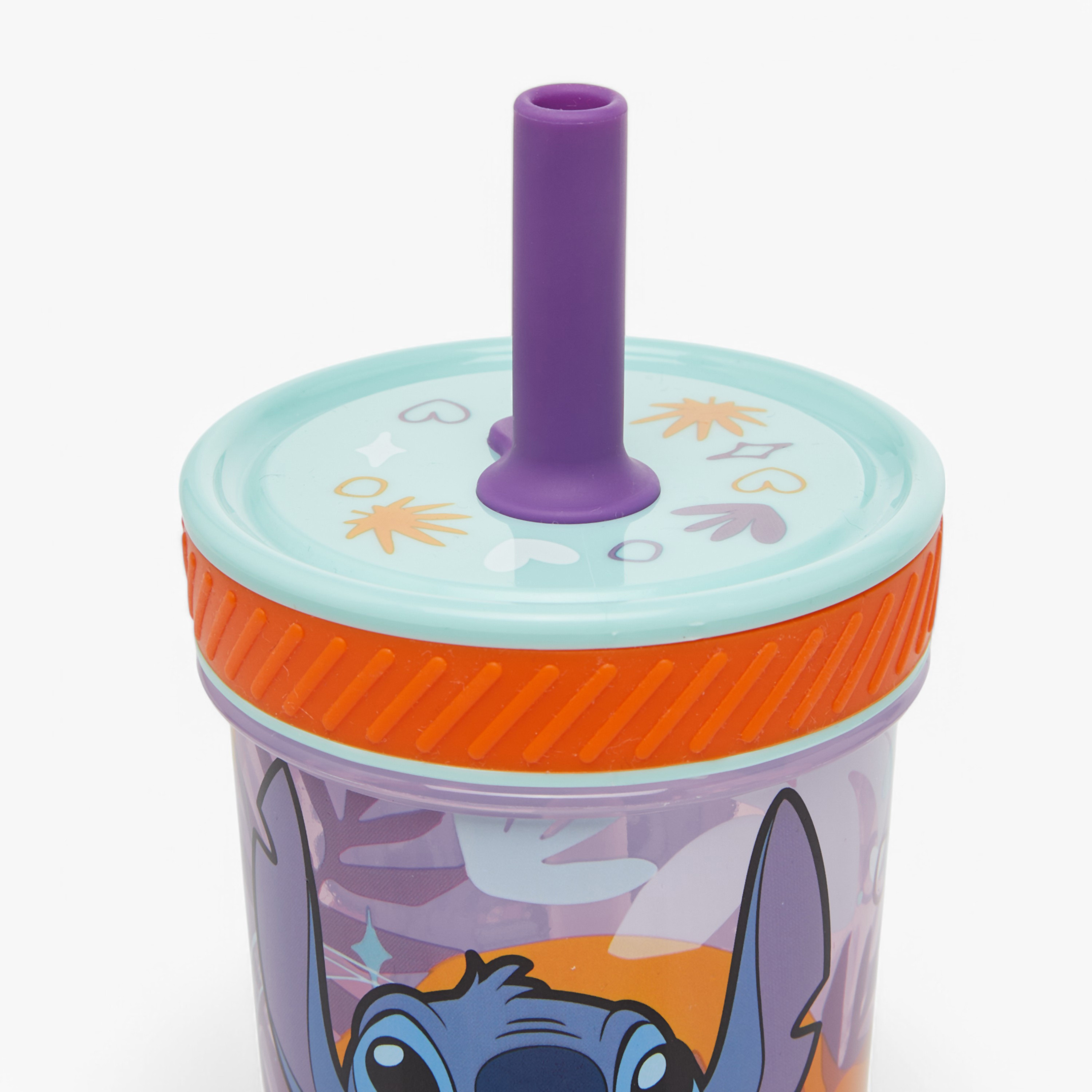 Disney Stitch Print Tumbler with Straw - 370 ml-baby-feeding-mealtimeessentials-image-3