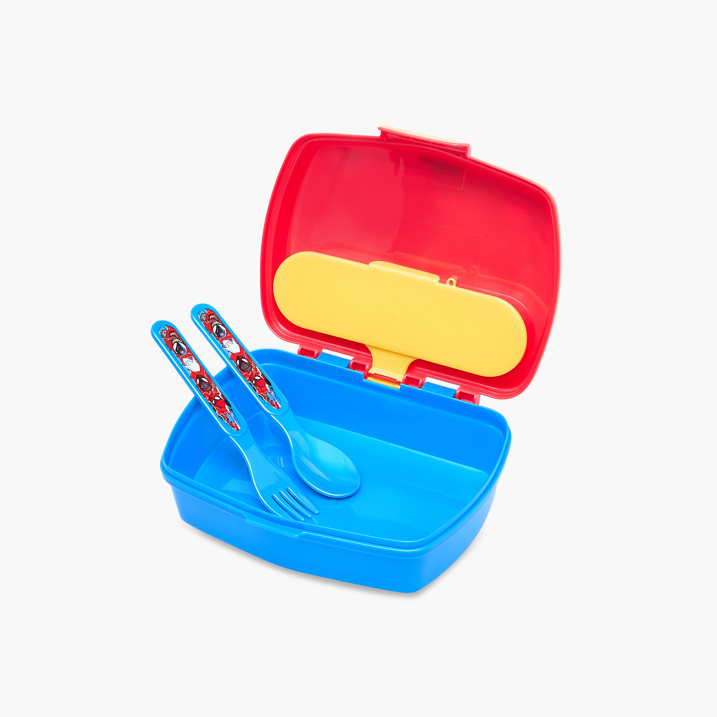 Spider-Man Print Lunch Box with Cutlery-baby-feeding-mealtimeessentials-image-4