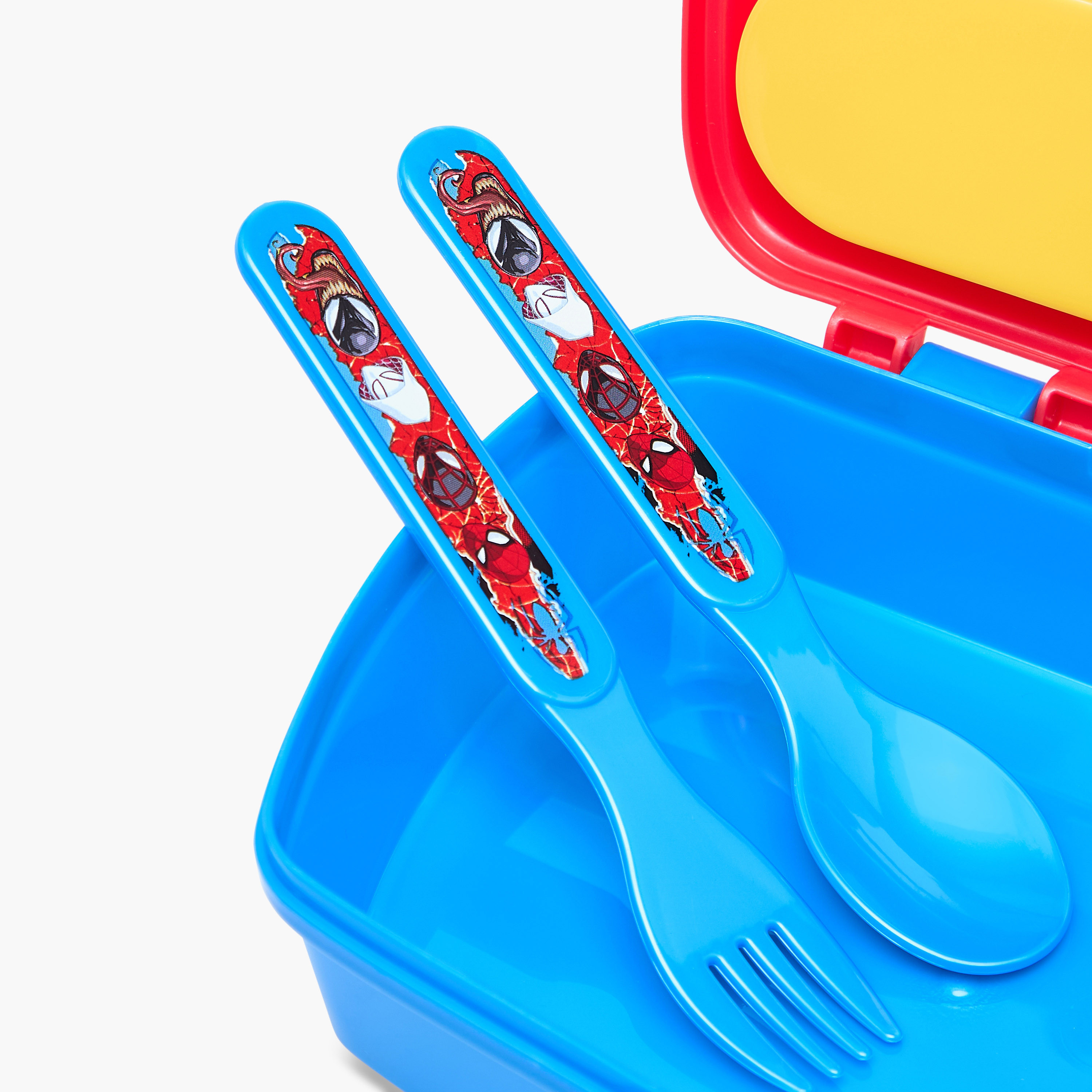 Spider-Man Print Lunch Box with Cutlery-baby-feeding-mealtimeessentials-image-5