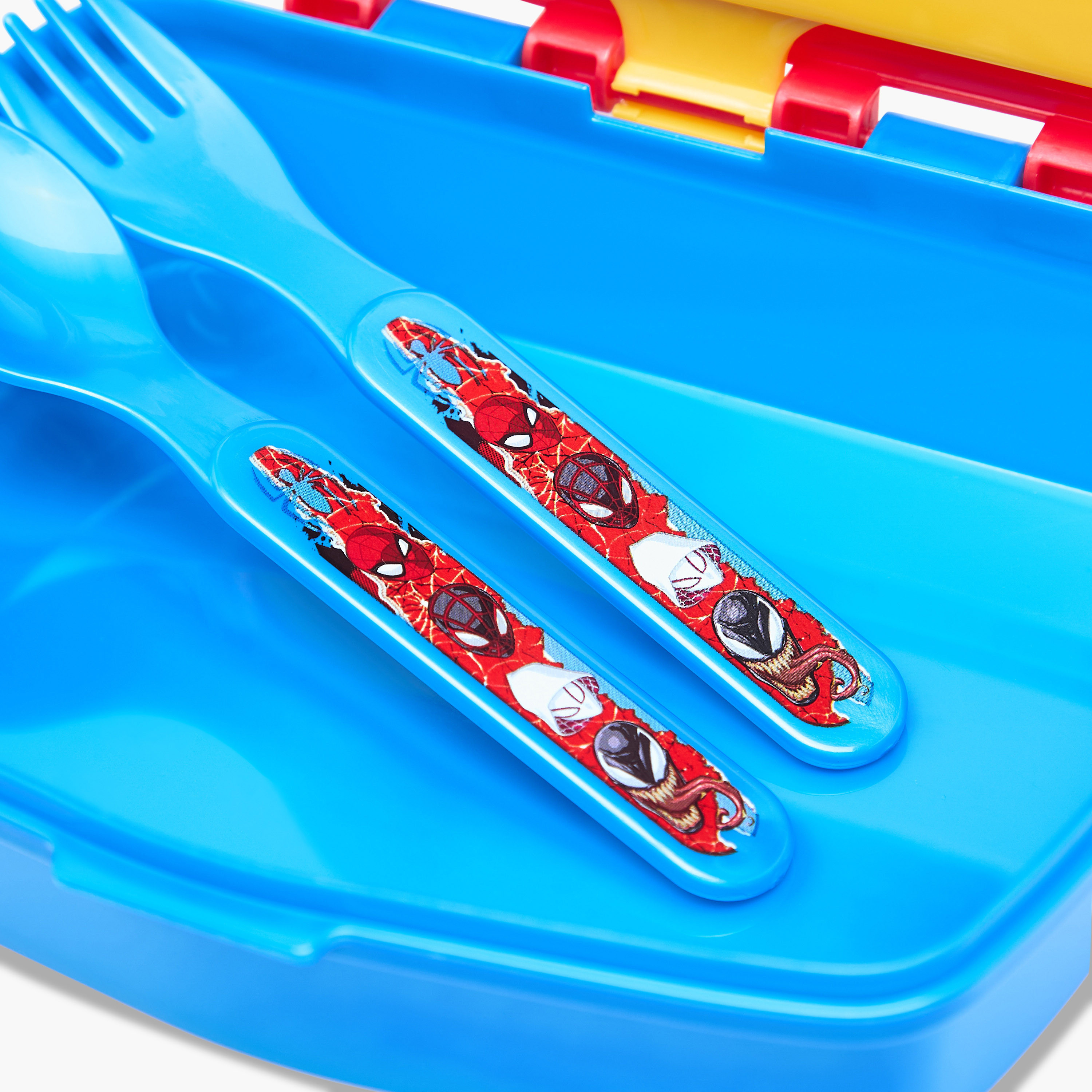 Spider-Man Print Lunch Box with Cutlery-baby-feeding-mealtimeessentials-image-6