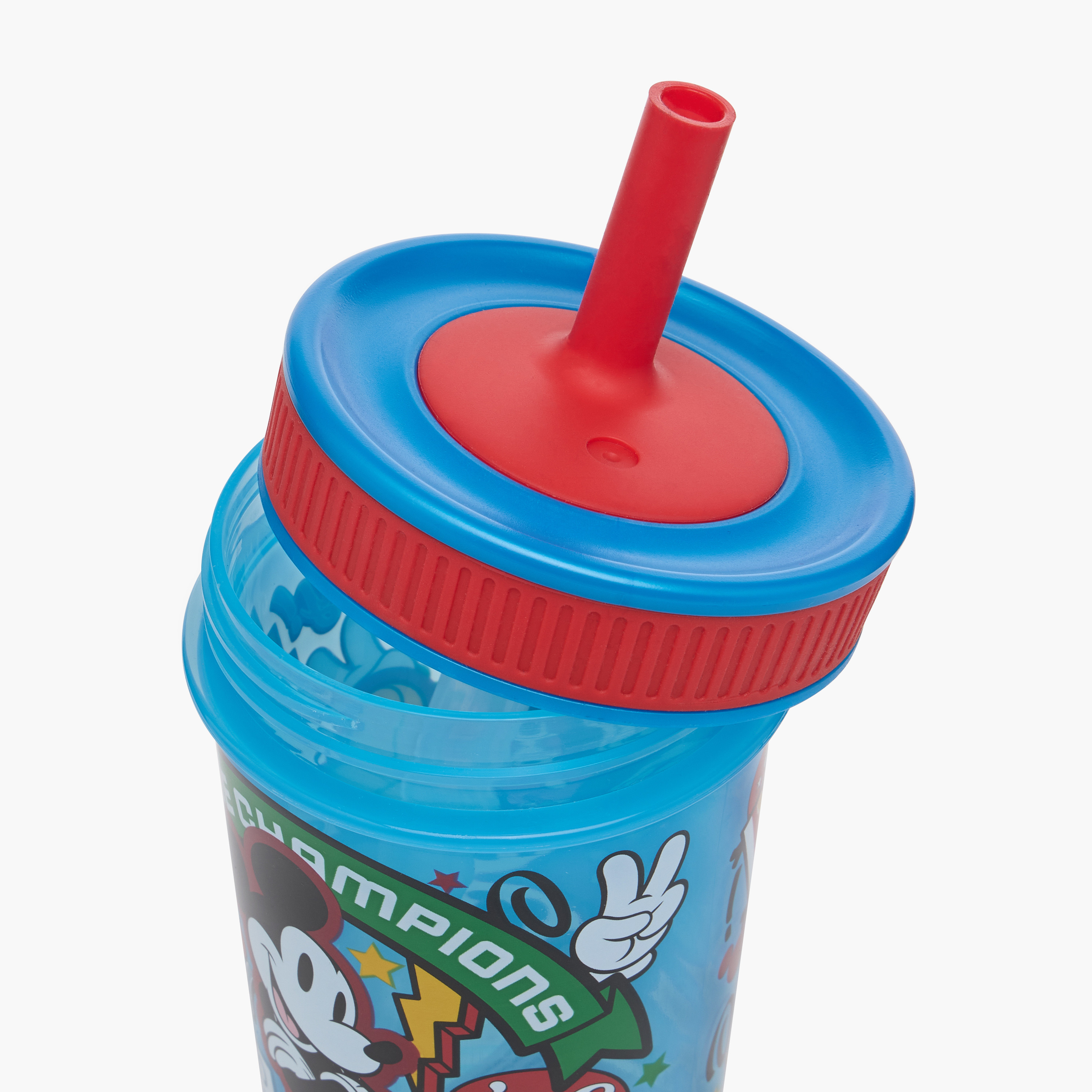 Disney Mickey Mouse Print Leakproof Tumbler with Silicon Straw - 465 ml-baby-feeding-mealtimeessentials-image-4