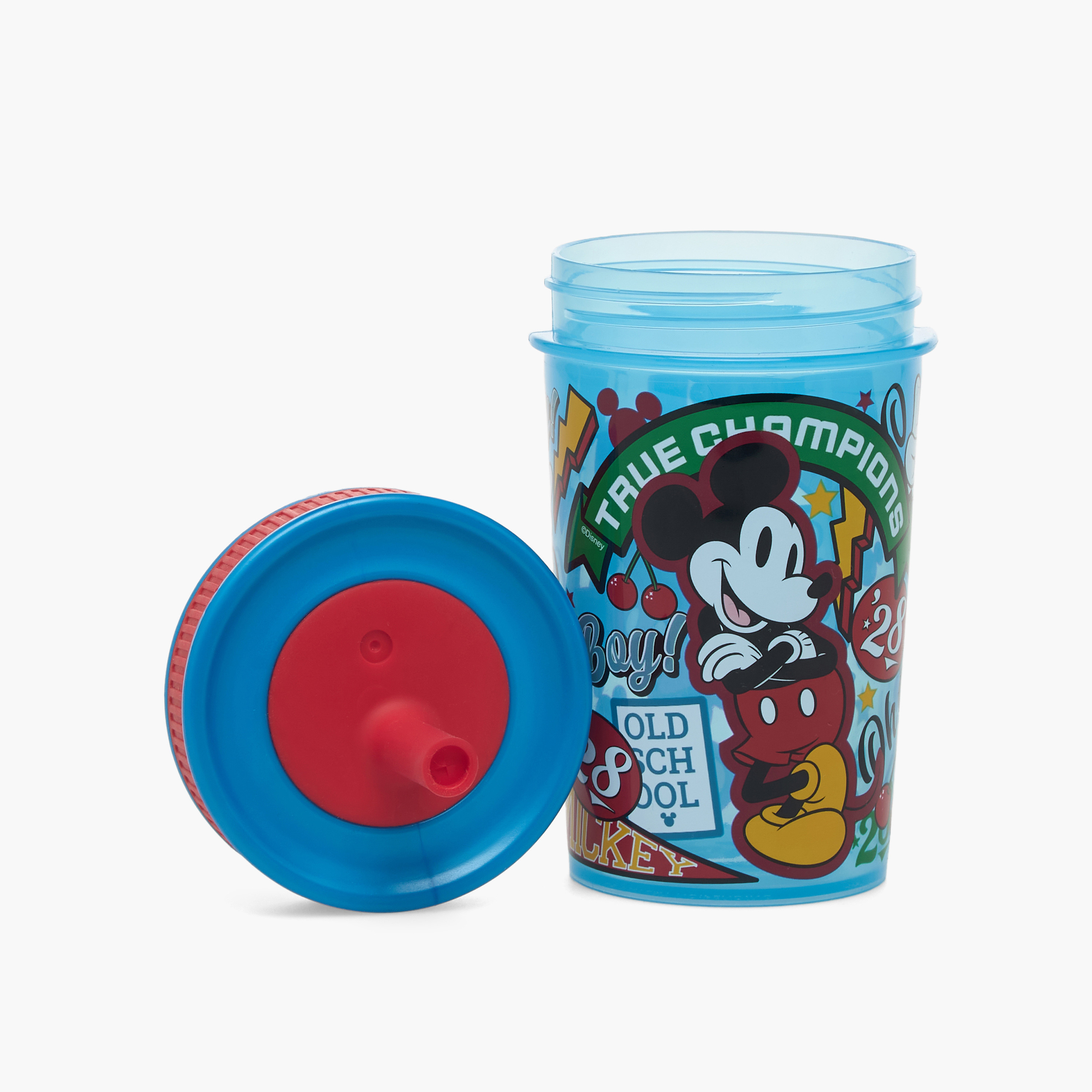 Disney Mickey Mouse Print Leakproof Tumbler with Silicon Straw - 465 ml-baby-feeding-mealtimeessentials-image-7
