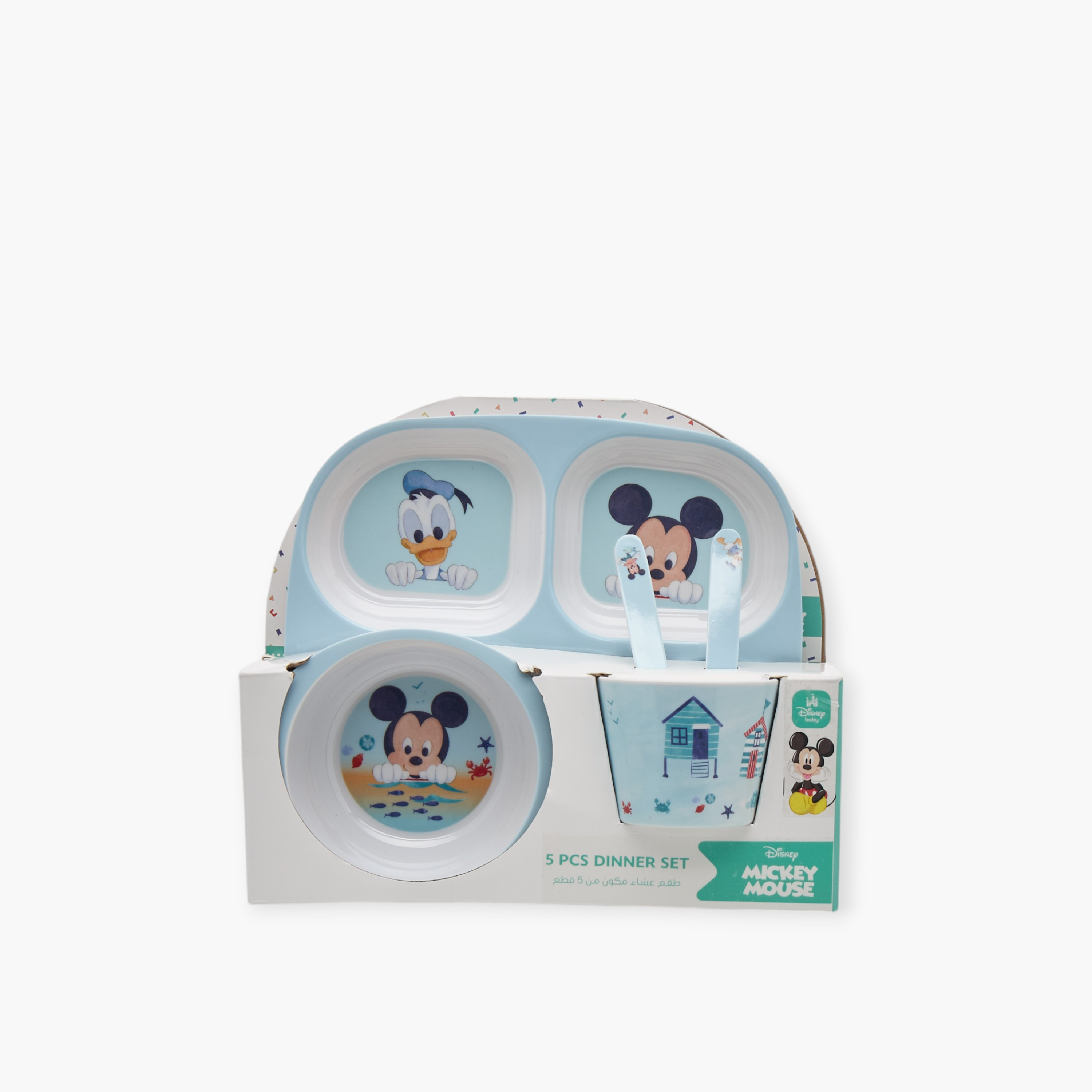 طقم عشاء ميلامين 5 قطع بطبعات ميكي ماوس والأصدقاء من ديزني-baby-feeding-mealtimeessentials-image-7