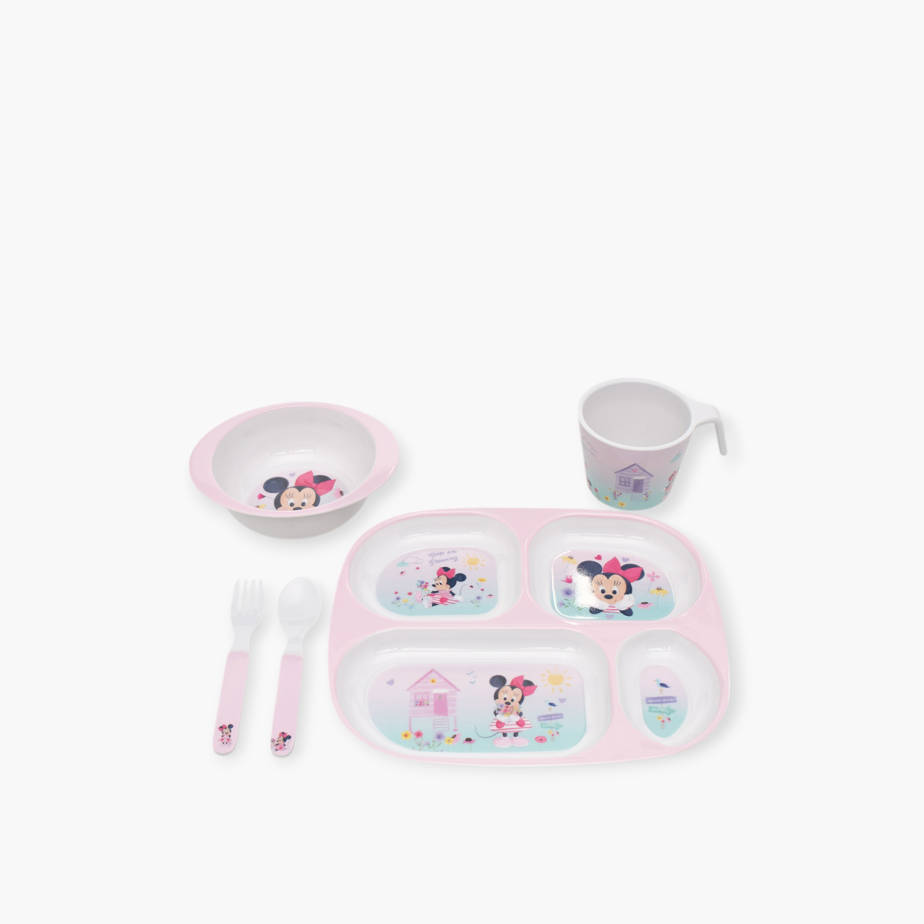 طقم عشاء ميلامين بطبعات ميكي ماوس من ديزني - 5 قطع-baby-feeding-mealtimeessentials-image-8