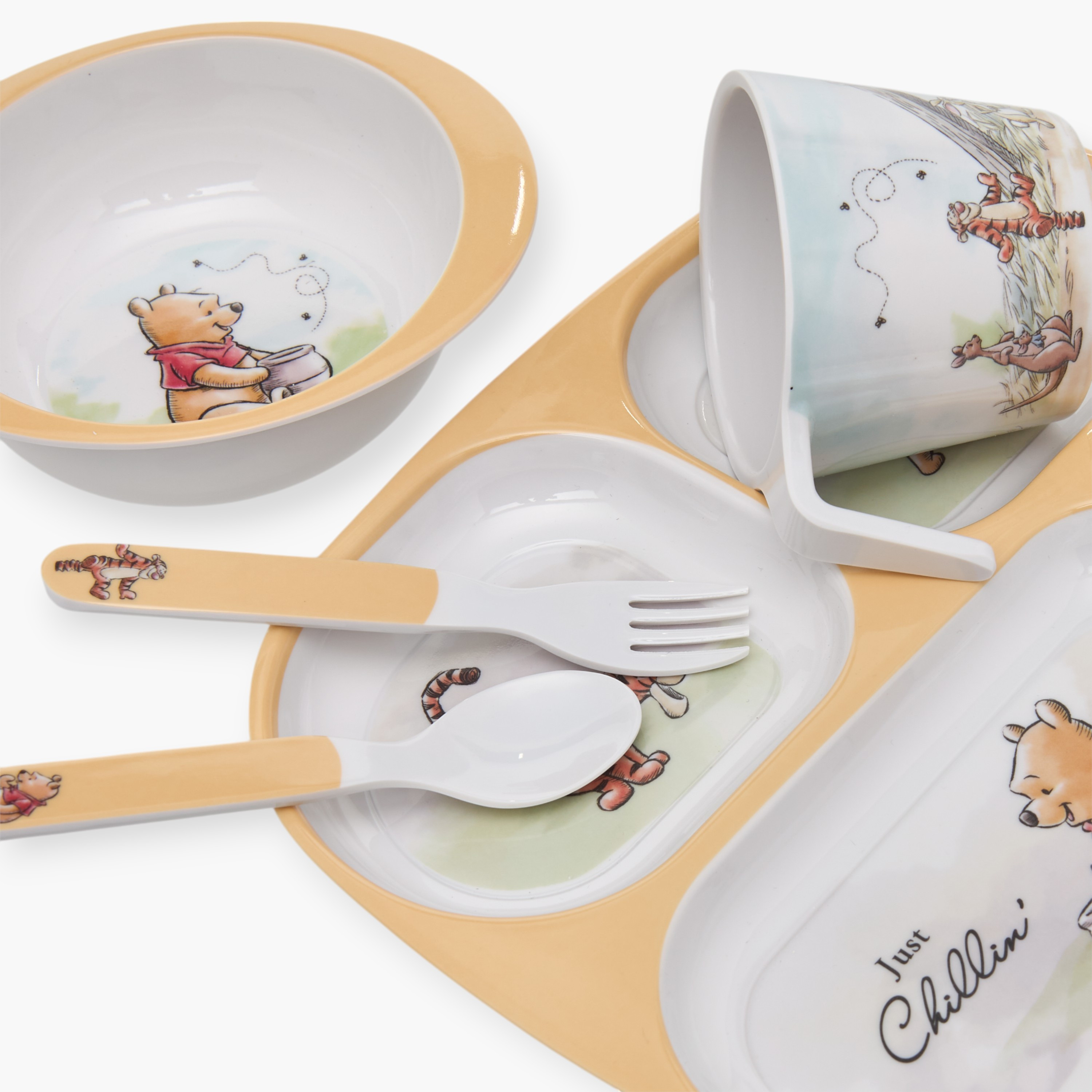 Disney Winnie the Pooh Print 5-Piece Melamine Dinner Set-baby-feeding-mealtimeessentials-image-6