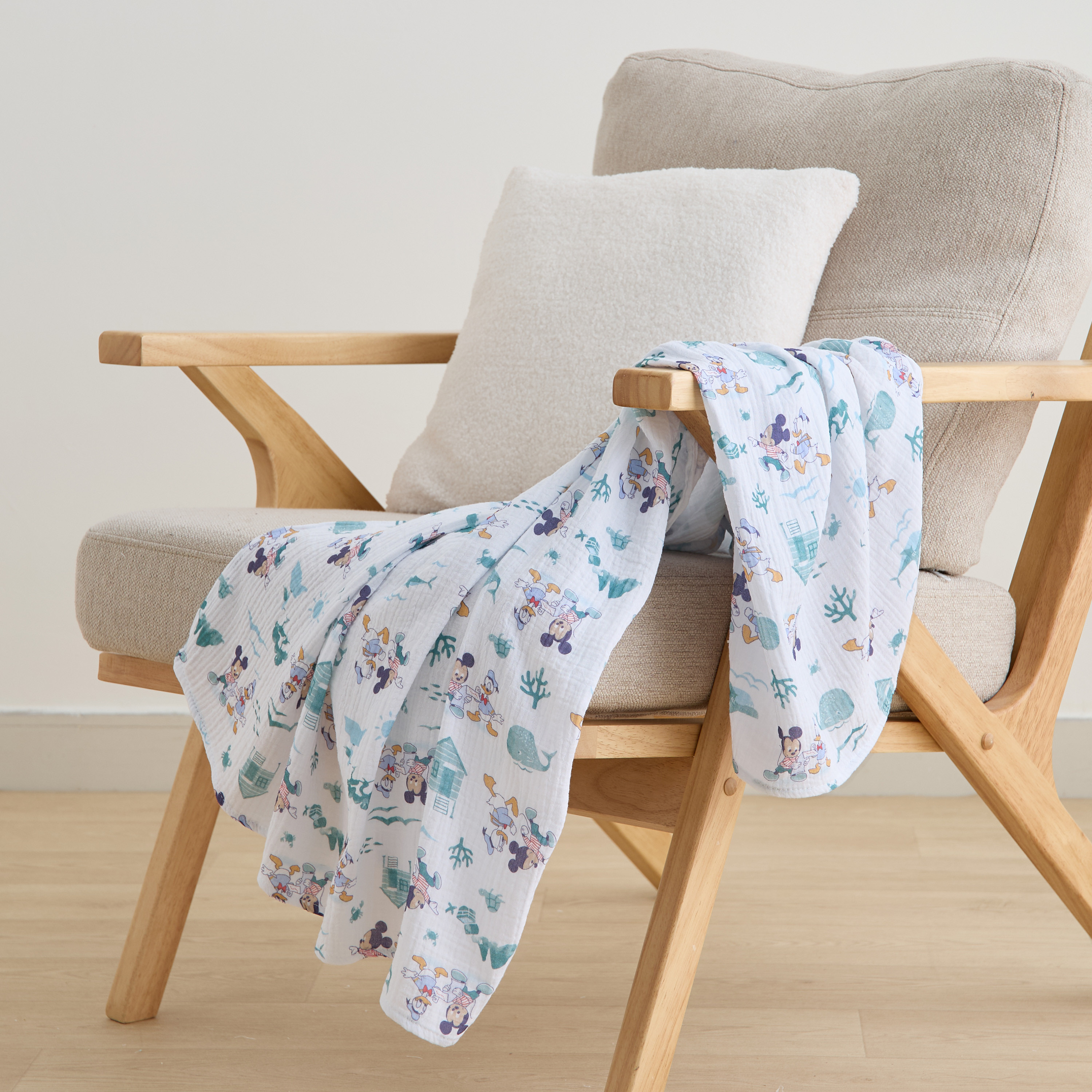 Disney Mickey Mouse and Donald Duck Print Muslin Swaddle Blanket - Set of 3-baby-nursery-blanketsandswaddles-swaddlesandsleepingbags-image-2