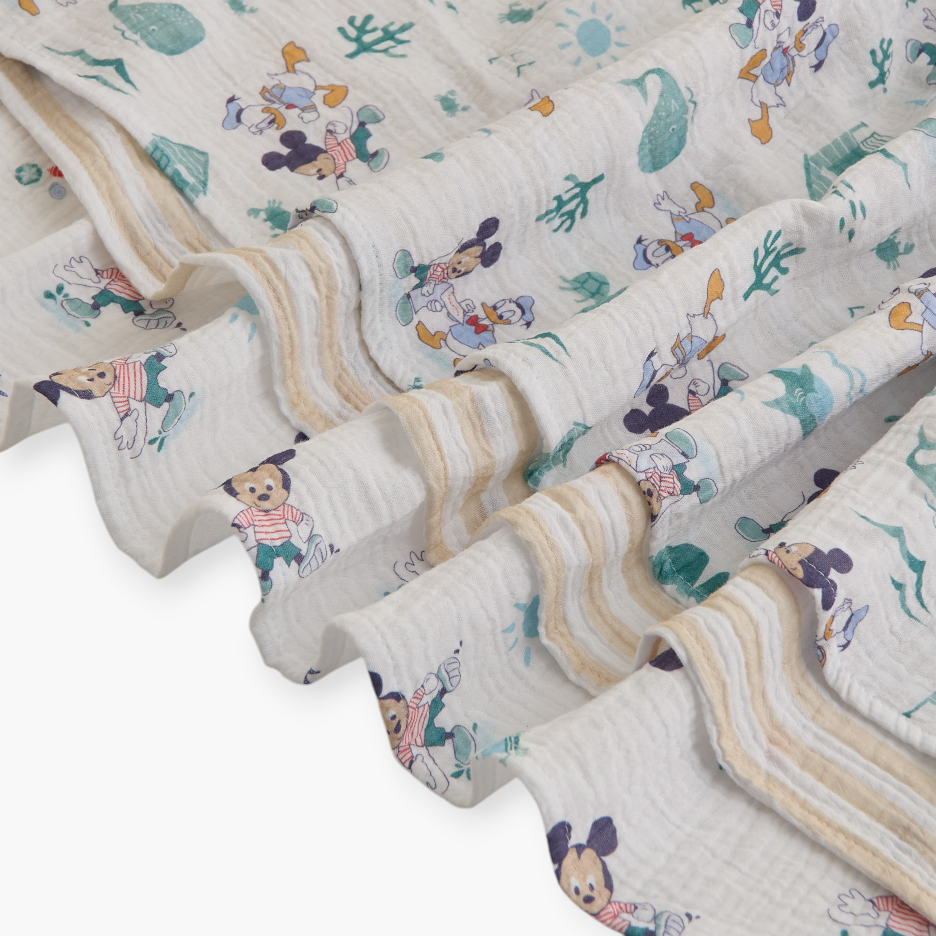 Disney Mickey Mouse and Donald Duck Print Muslin Swaddle Blanket - Set of 3-baby-nursery-blanketsandswaddles-swaddlesandsleepingbags-image-4