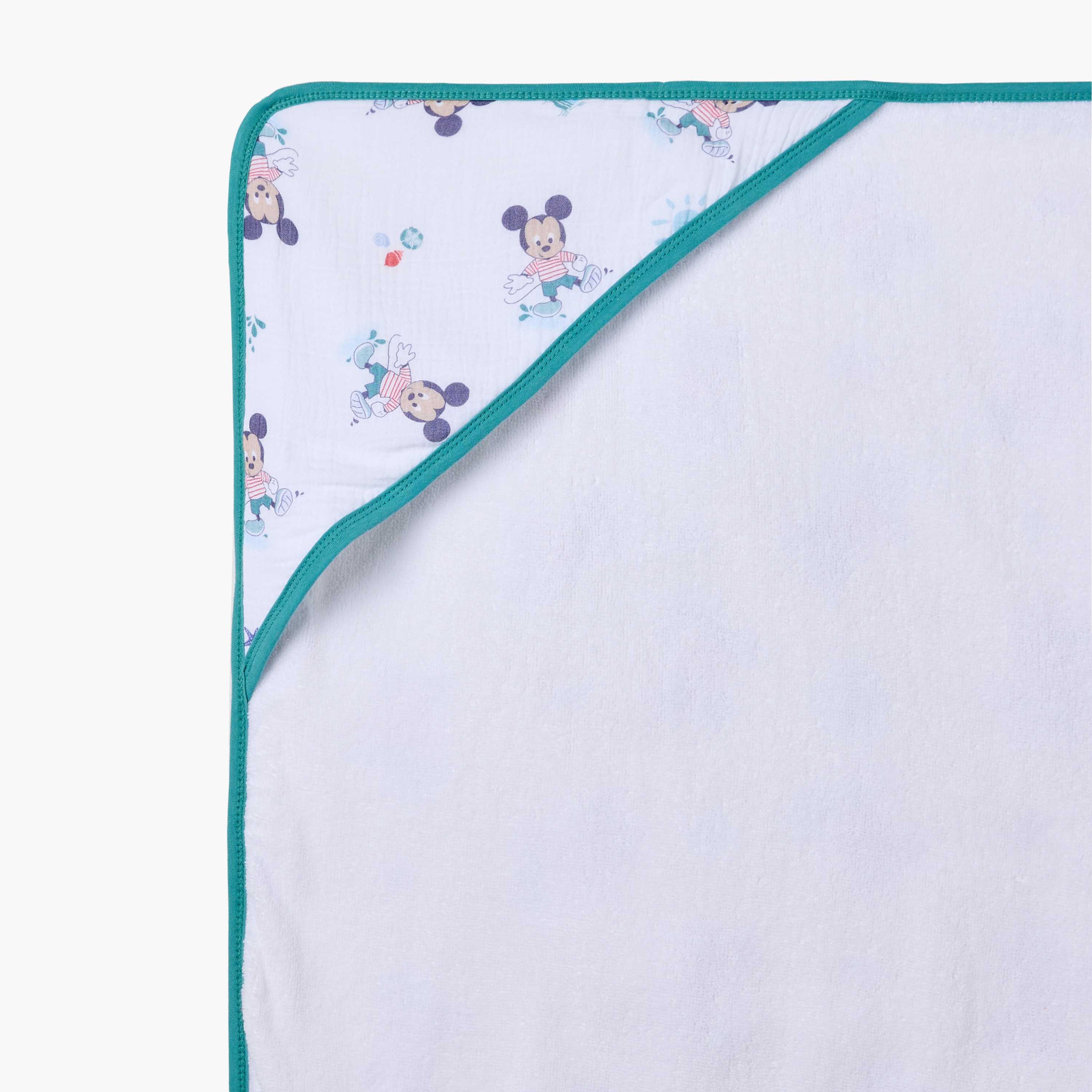 Disney Mickey Mouse Print Hooded Towel - 75x75 cm-baby-bathandcare-towels-image-4