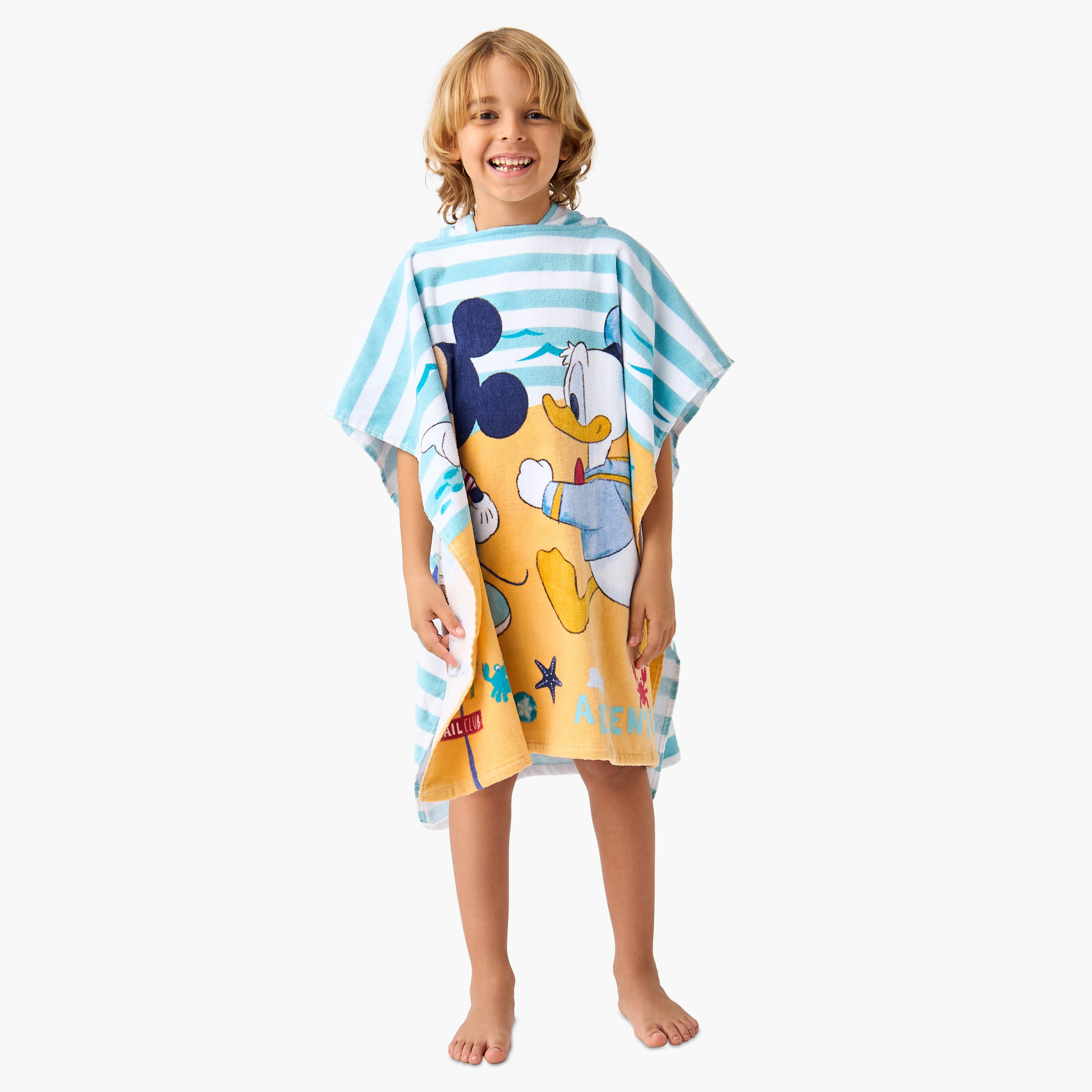 منشفة بقبعة وطبعات ميكي ماوس من ديزني - 60x60 سم-baby-bathandcare-towels-image-2