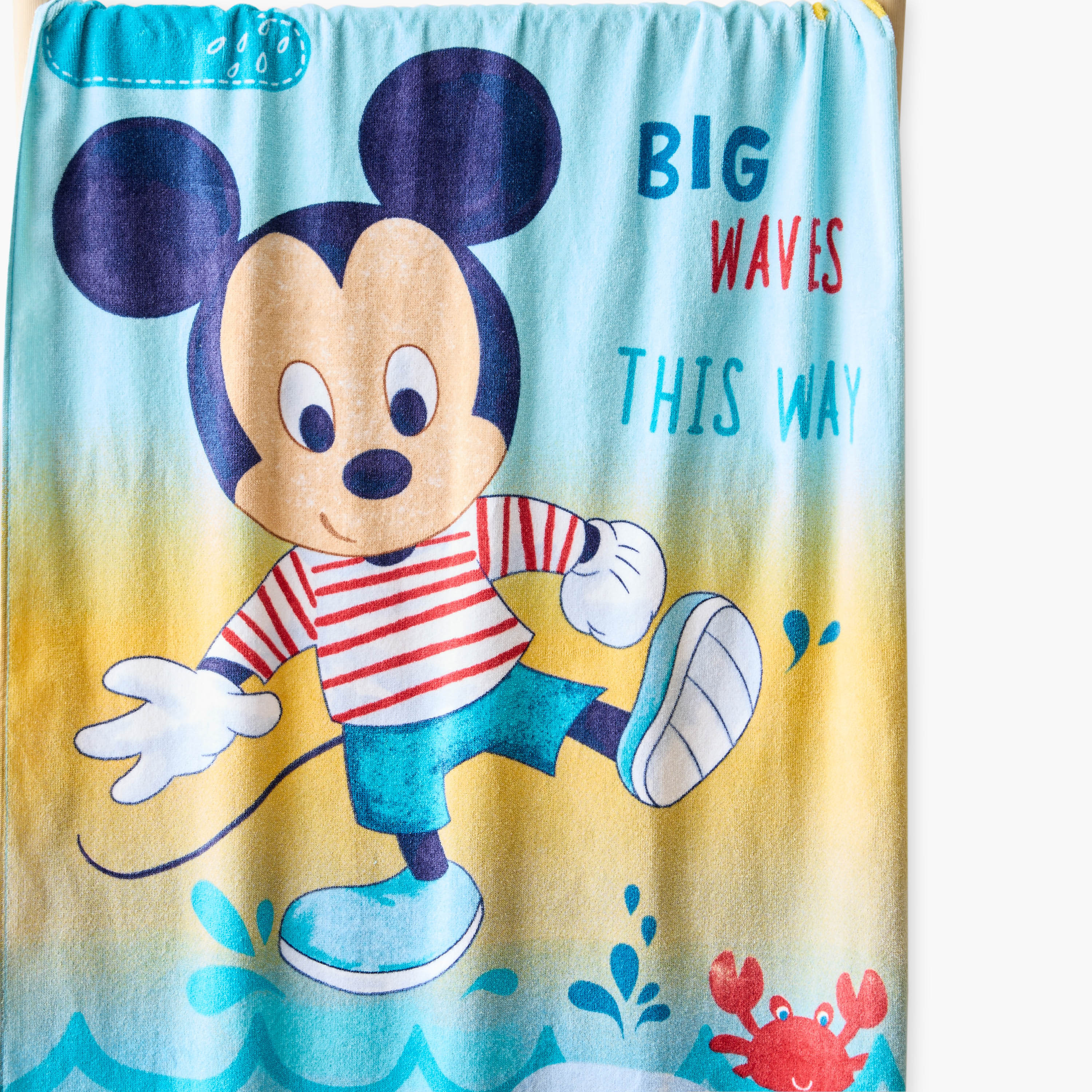 Disney Mickey Mouse Print Beach Towel  - 70x140 cm-baby-bathandcare-towels-image-2