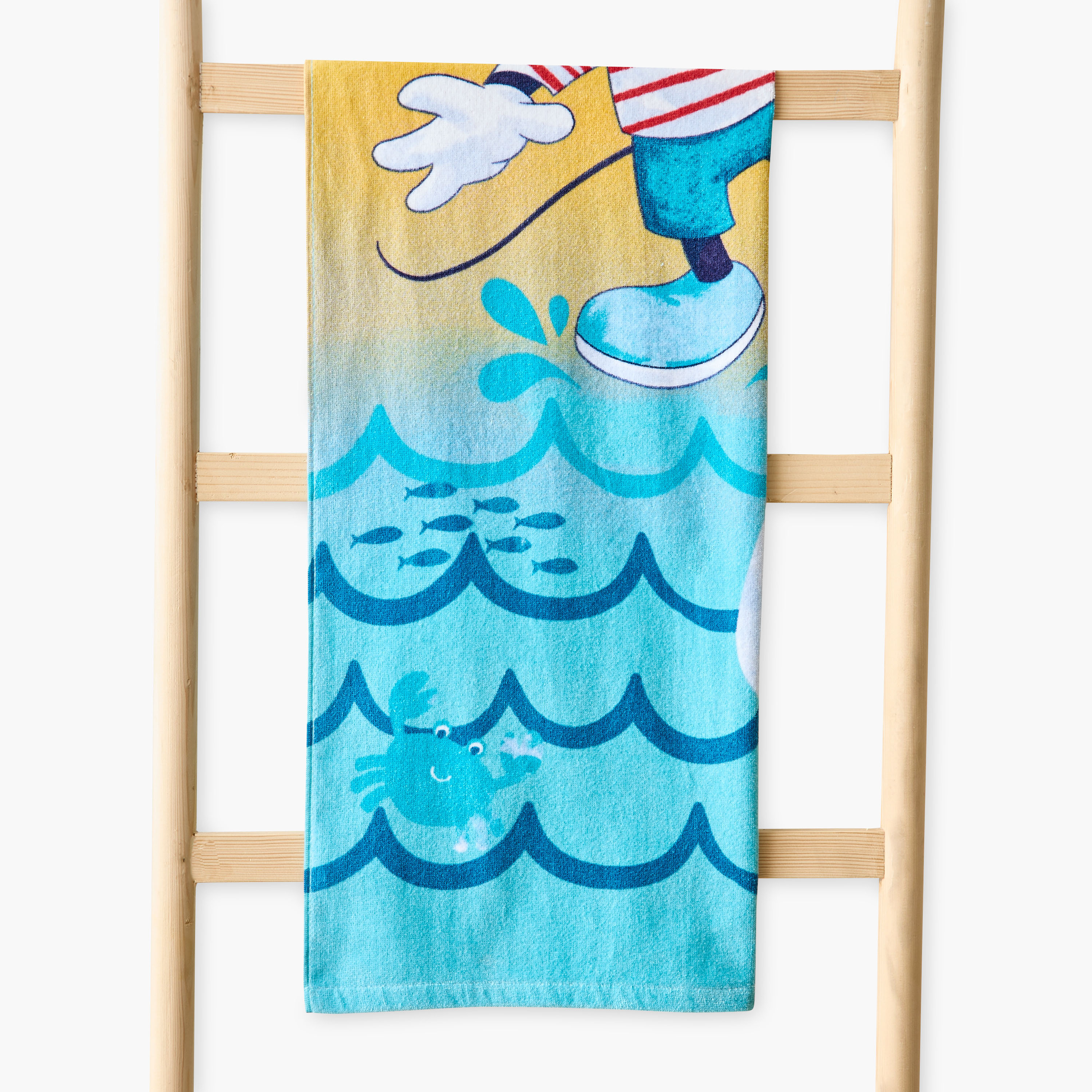 Disney Mickey Mouse Print Beach Towel  - 70x140 cm-baby-bathandcare-towels-image-4