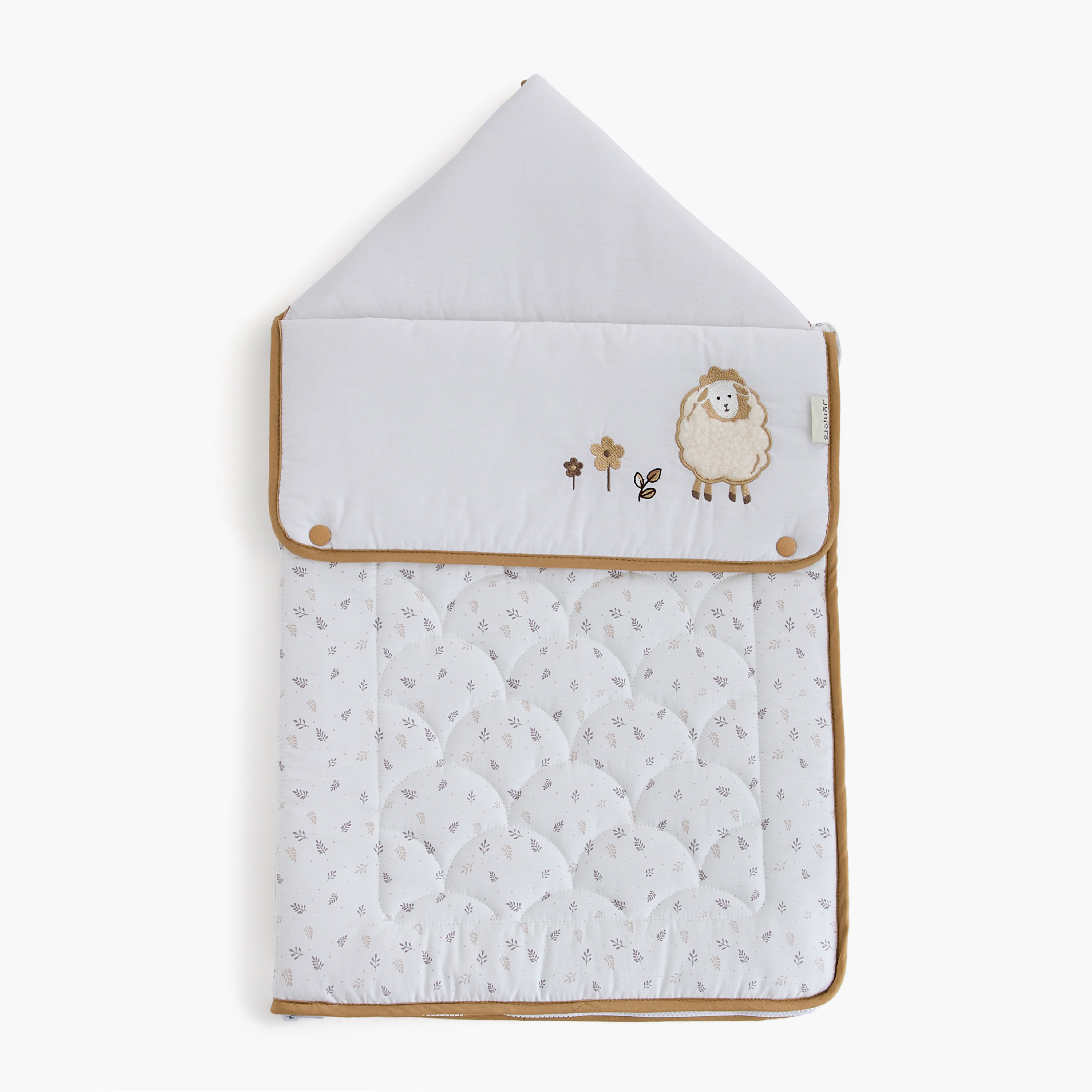 Juniors Sheep Embroidered Nest Bag-baby-nursery-blanketsandswaddles-swaddlesandsleepingbags-image-1