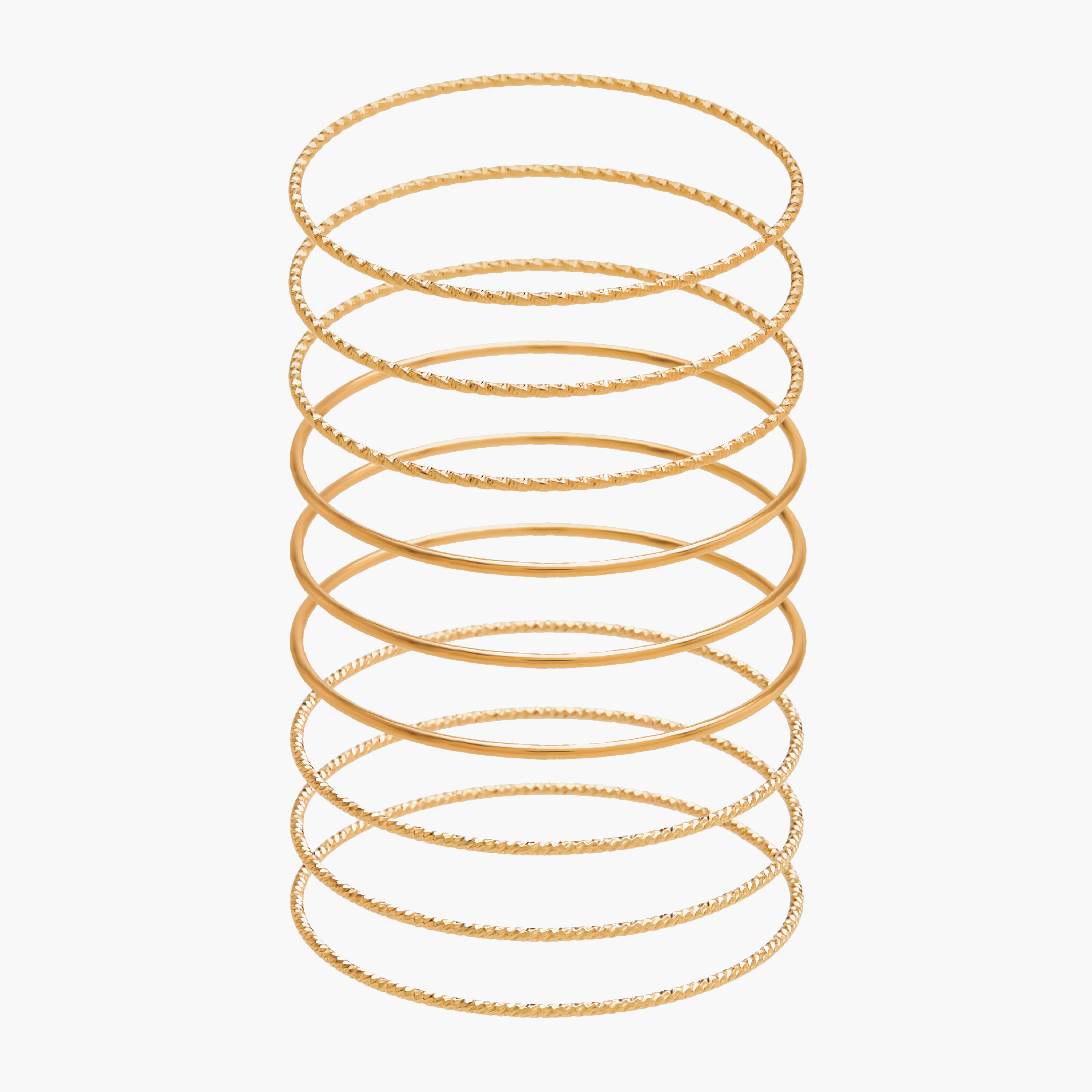 Buy Metallic Bangle - Set of 9 Online | Centrepoint Kuwait