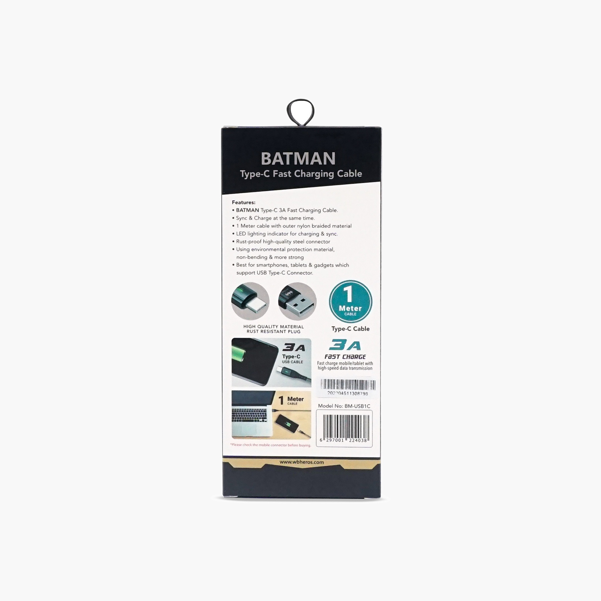Touchmate Batman USB Type-C Cable-electronics-accessories-image-7