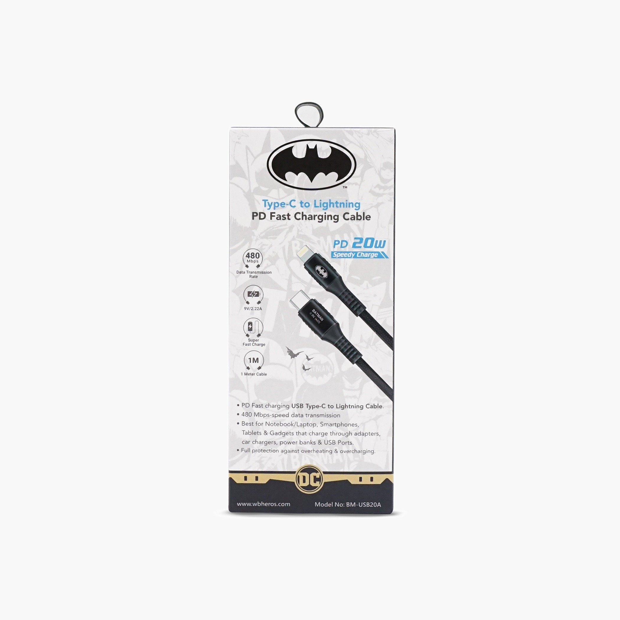 تاتش ميتكابل لايتنينج مضفر باتمان تايب سي-electronics-accessories-image-3