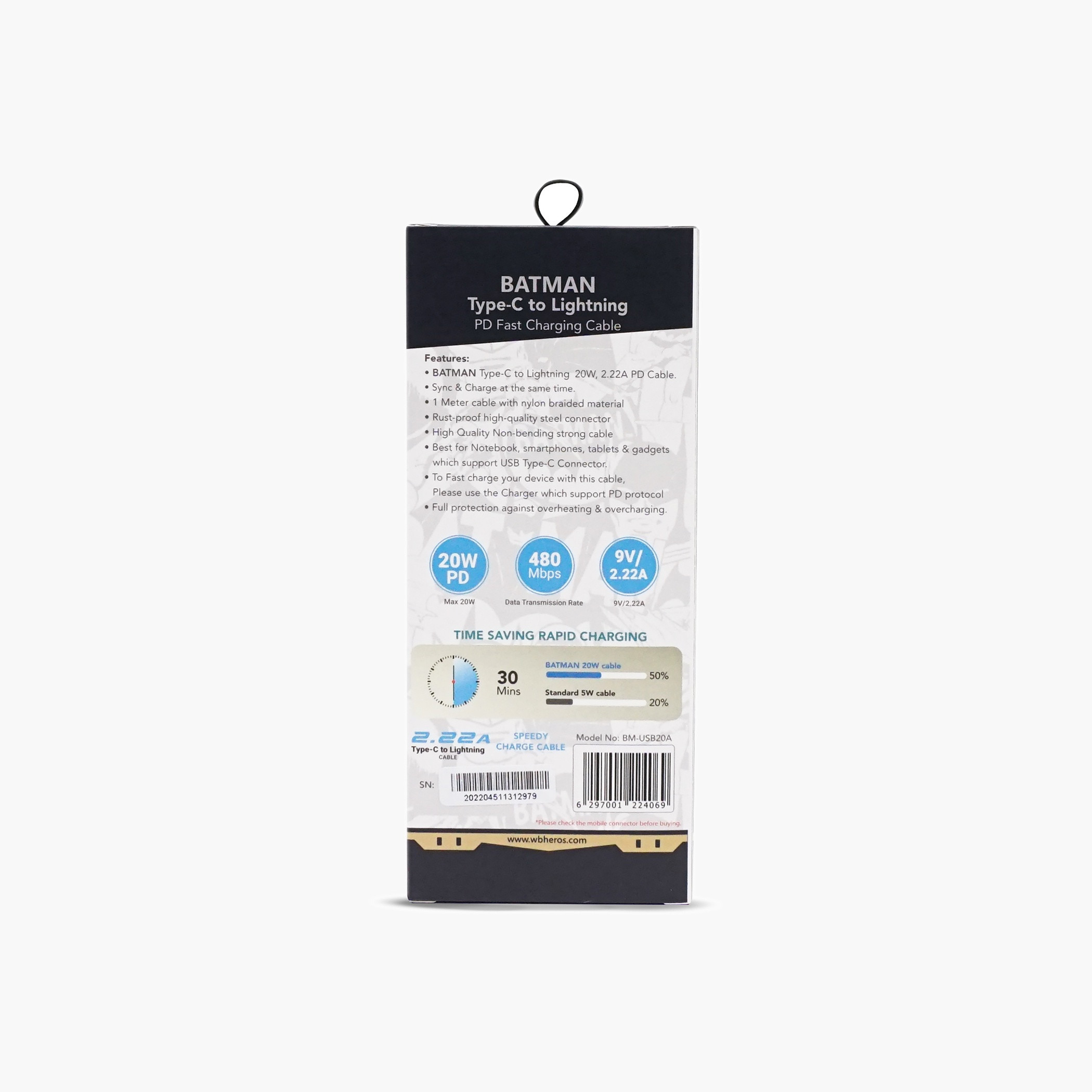 تاتش ميتكابل لايتنينج مضفر باتمان تايب سي-electronics-accessories-image-4