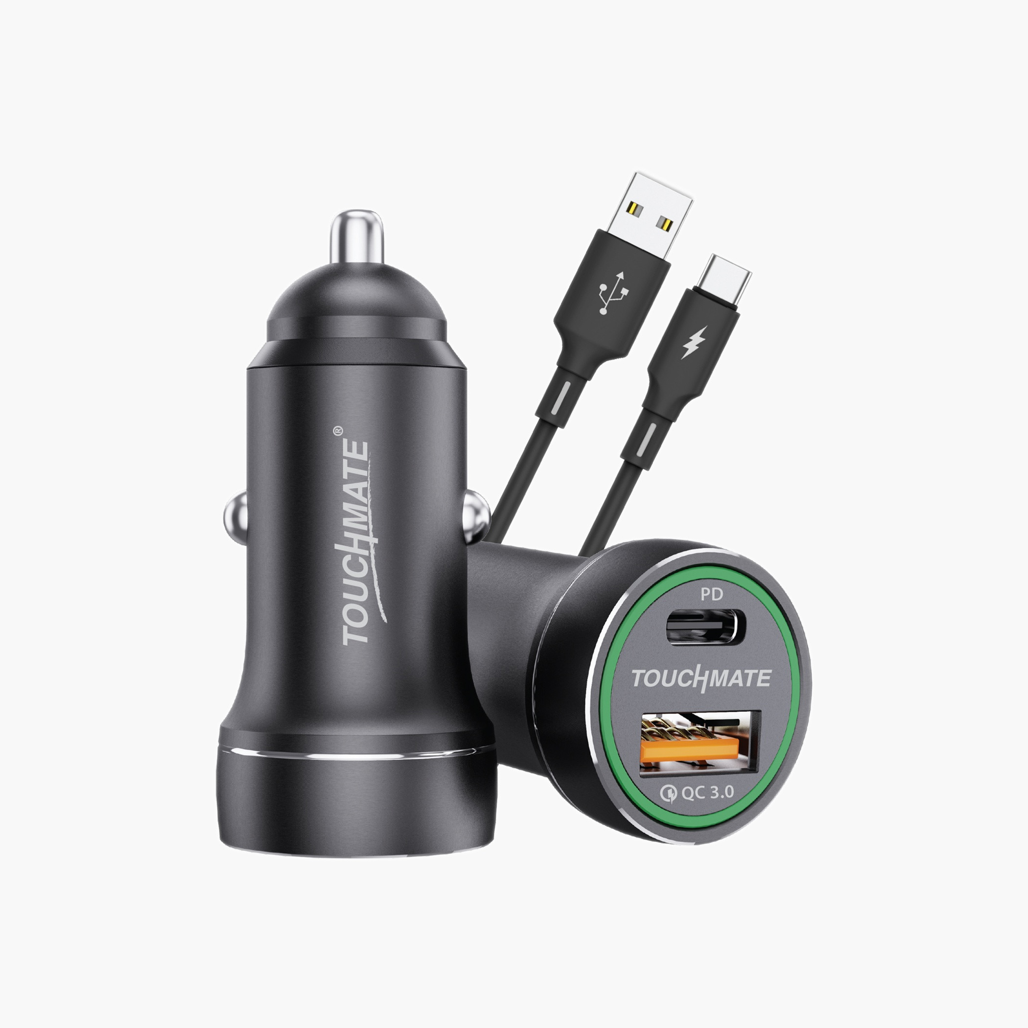 تاتش ميتشاحن سيارة 25 واط بتقنية PD مع كابل تايب سي-electronics-accessories-image-7